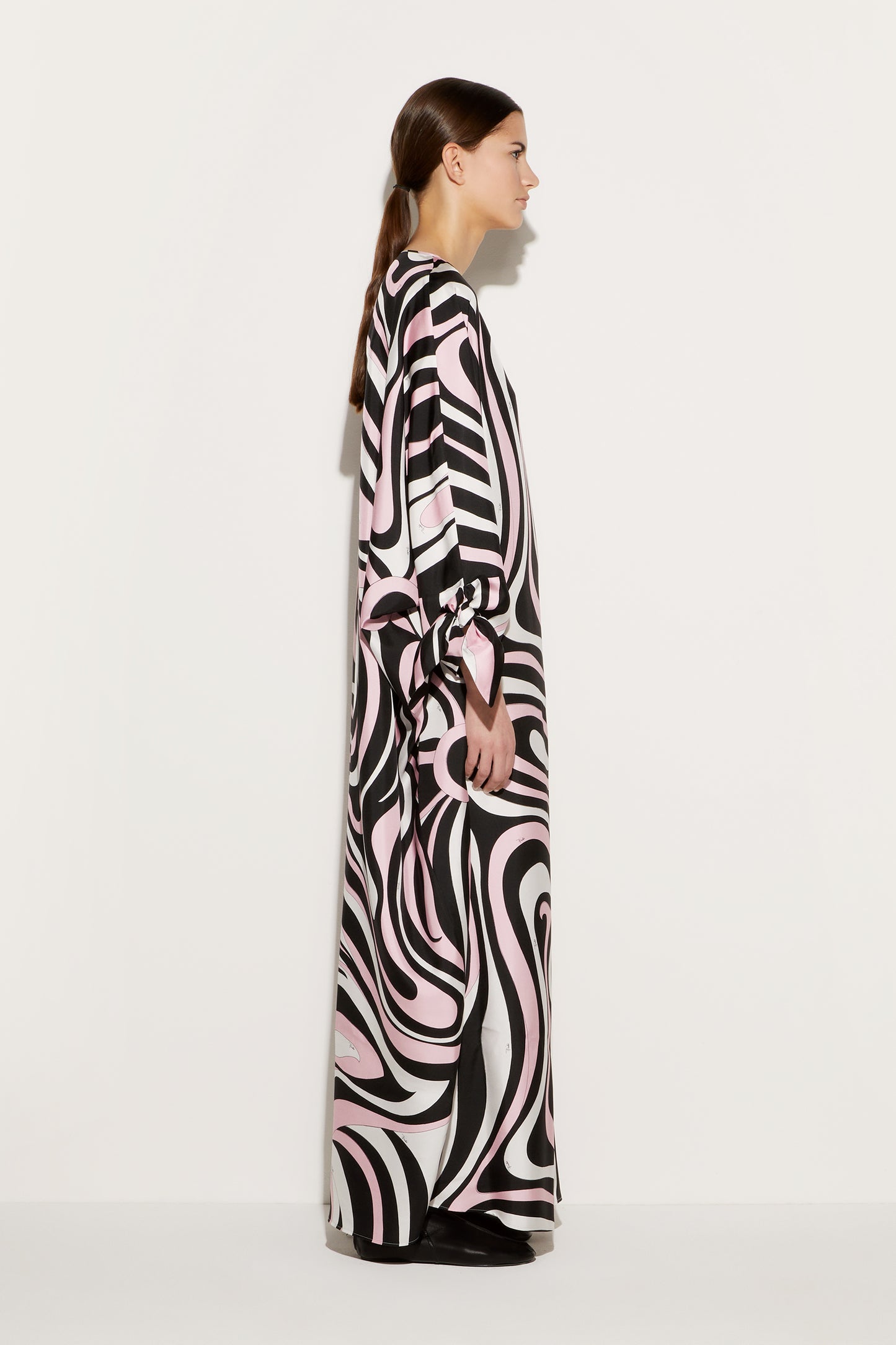 Marmo-Print Silk-Twill Kaftan View 3 - Pucci