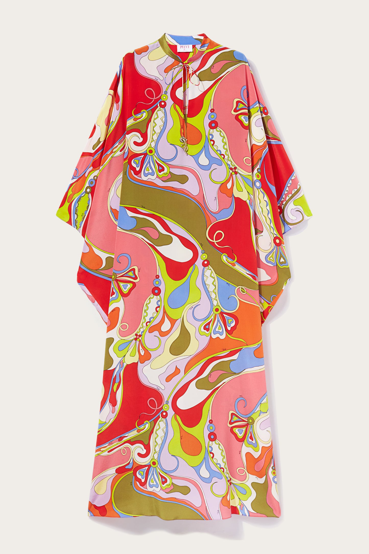 Orchidee-Print Silk Kaftan View 1 - Pucci