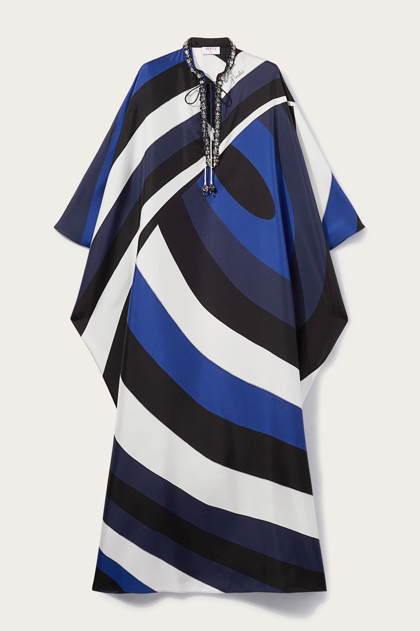 Iride-Print Silk-Twill Kaftan View 1 - Pucci