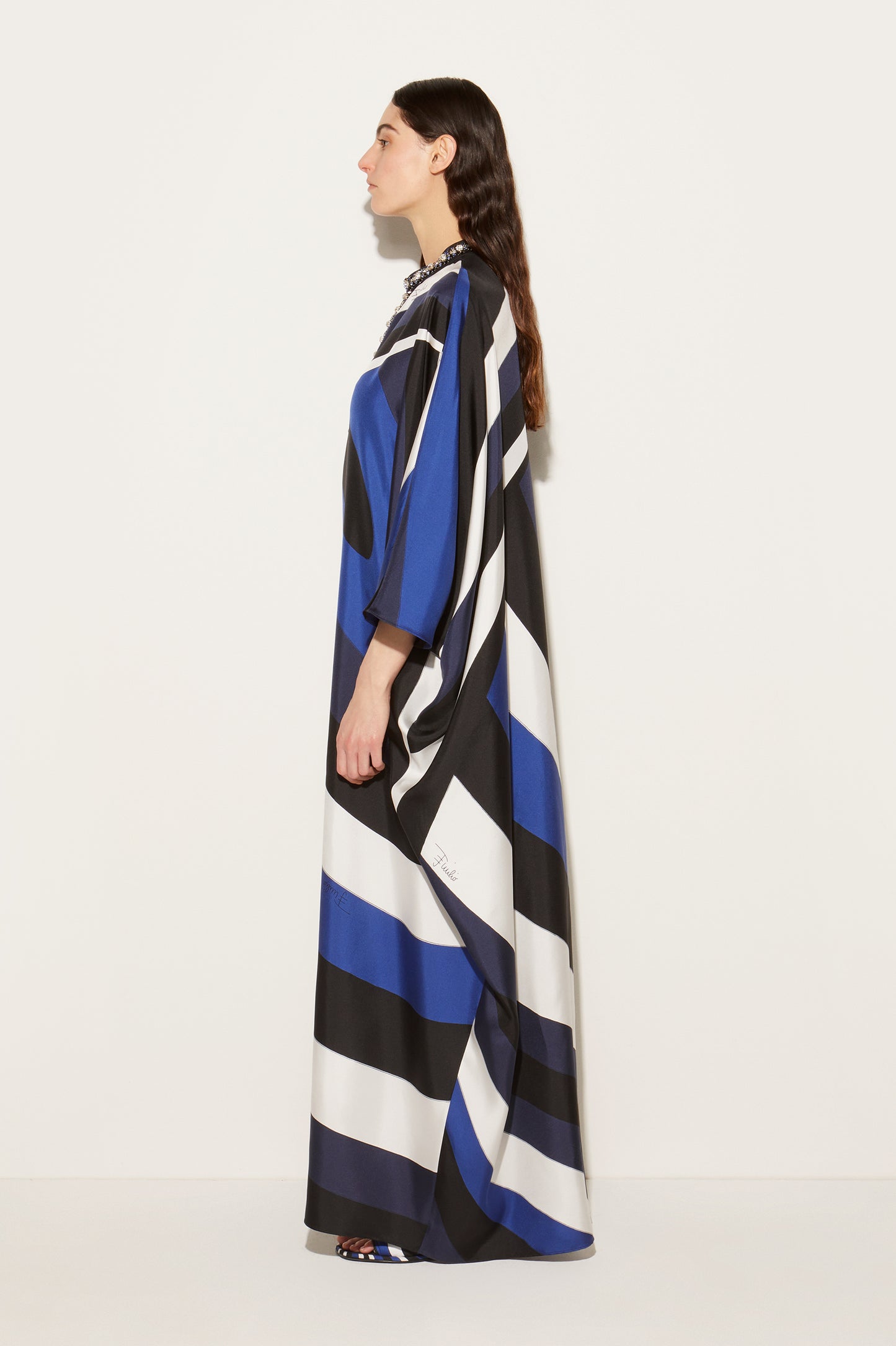 Iride-Print Silk-Twill Kaftan View 3 - Pucci