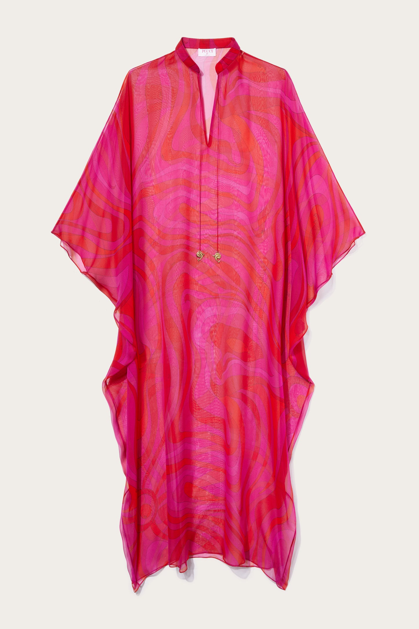 Marmo-Print Silk Kaftan View 1 - Pucci