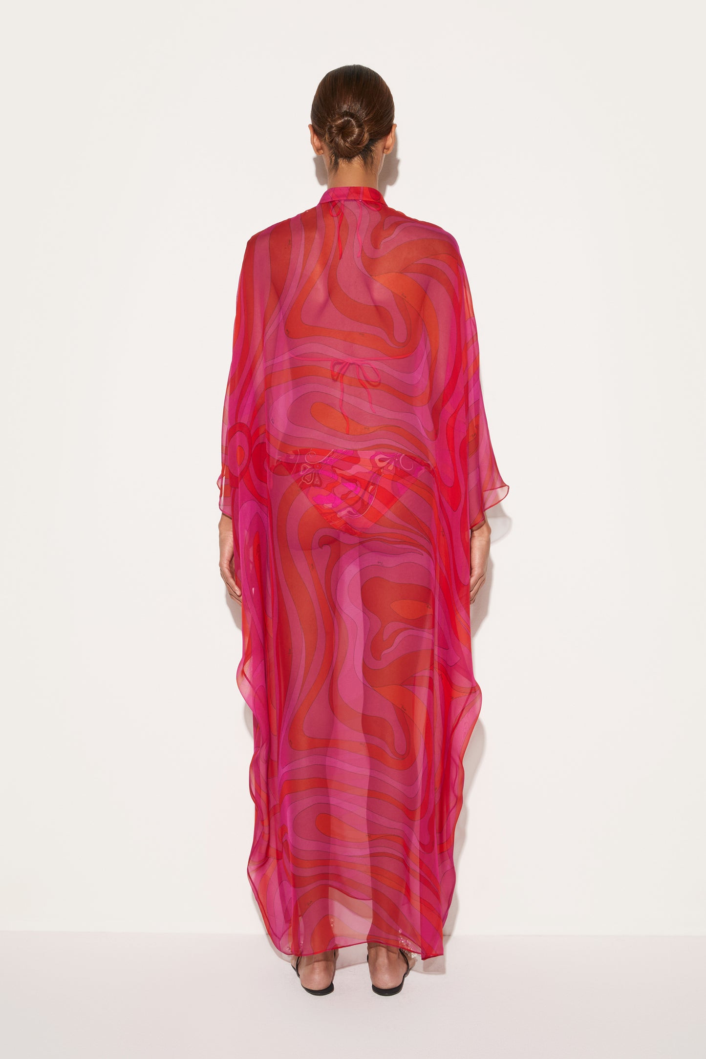 Marmo-Print Silk Kaftan View 4 - Pucci