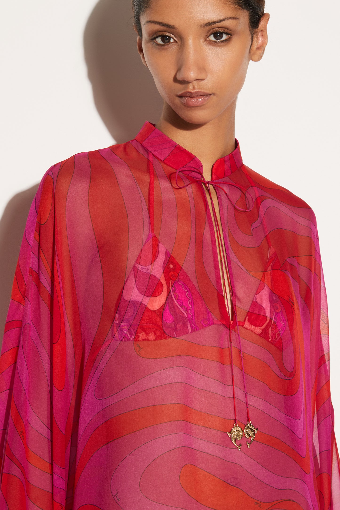 Marmo-Print Silk Kaftan View 5 - Pucci