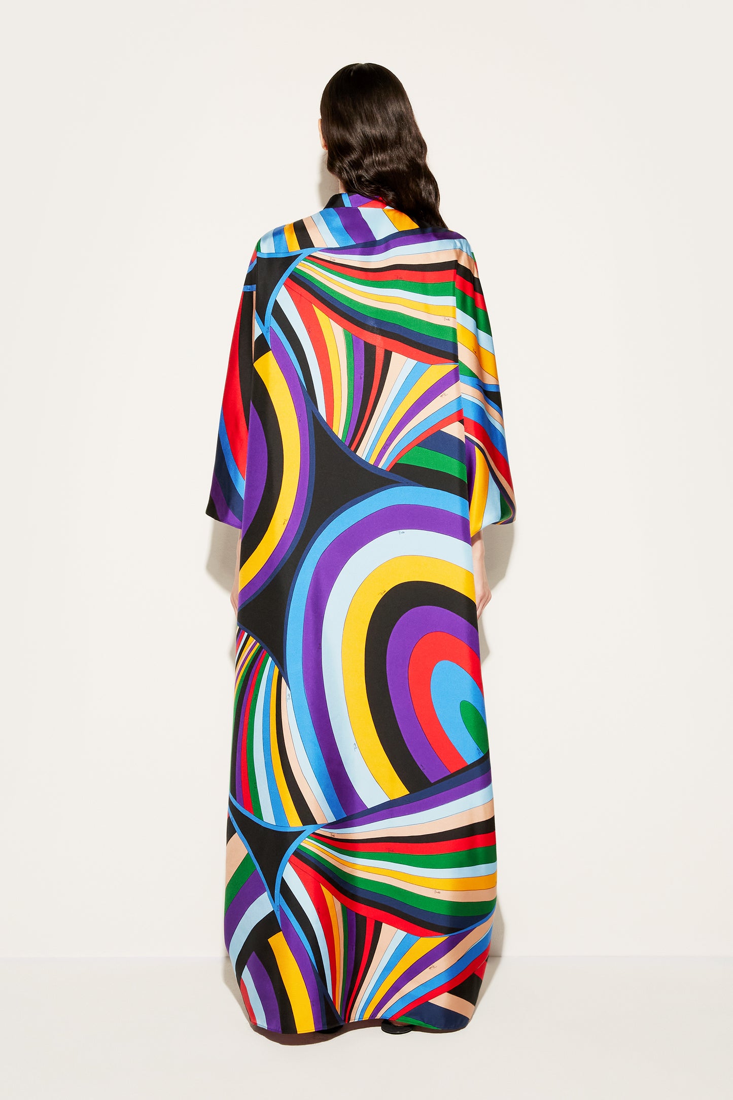 Iride-Print Silk-Twill Kaftan View 4 - Pucci