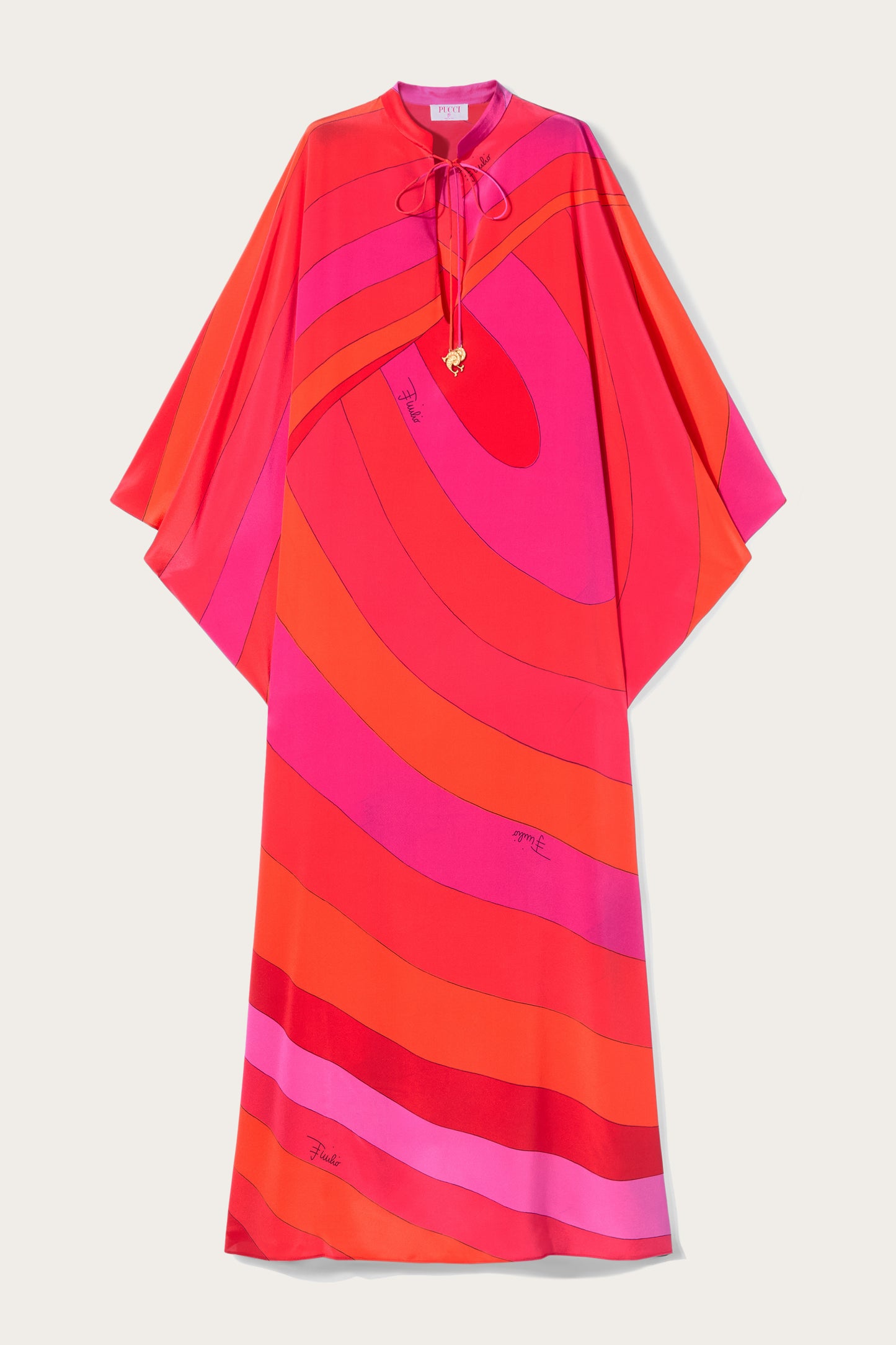 Iride-Print Silk Kaftan View 1 - Pucci