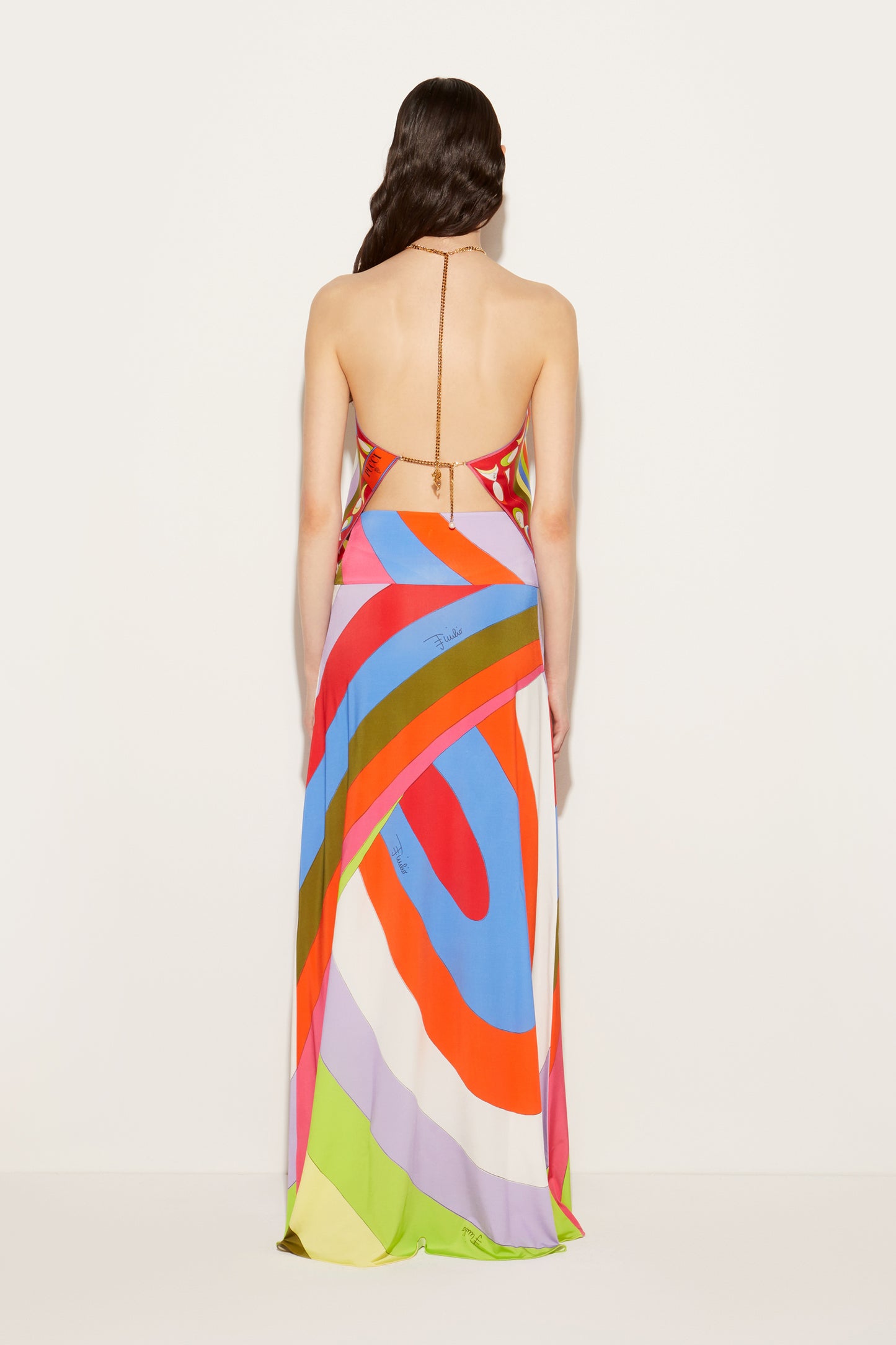 Iride And Pesci-Print Silk-Twill Top View 4 - Pucci
