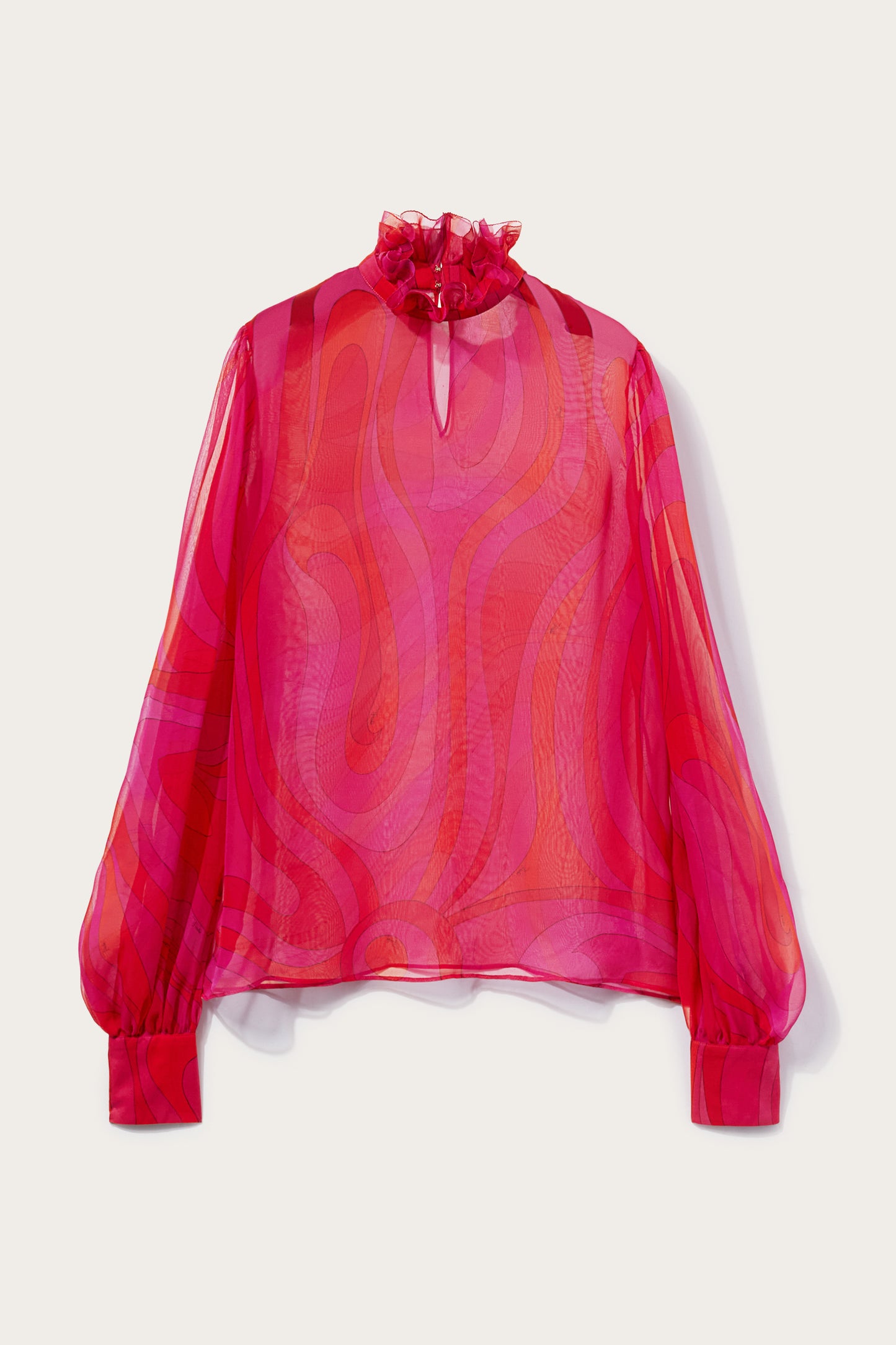Marmo-Print Silk Top View 1 - Pucci
