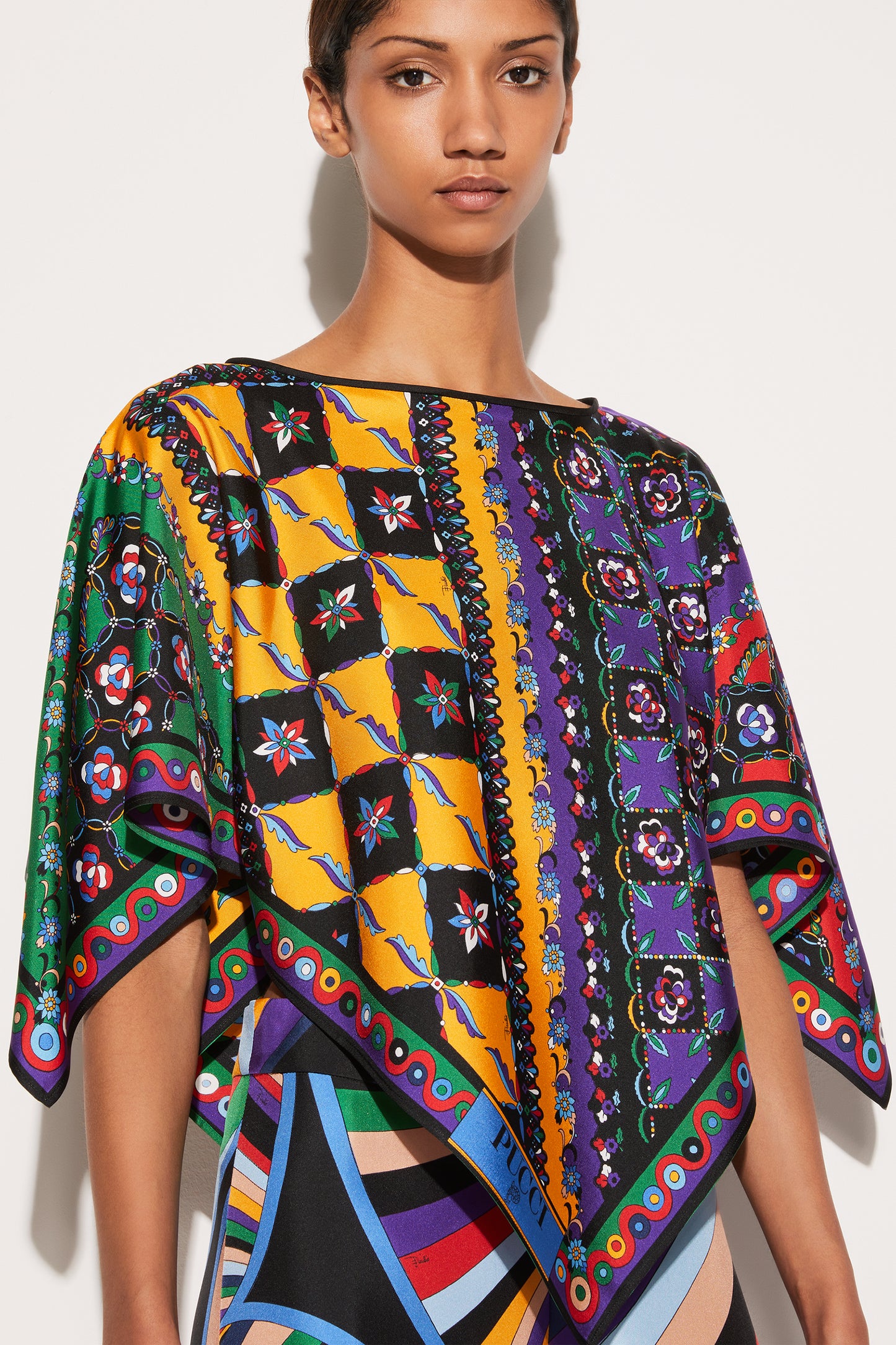 Festa And Onde-Print Kaftan Top View 5 - Pucci