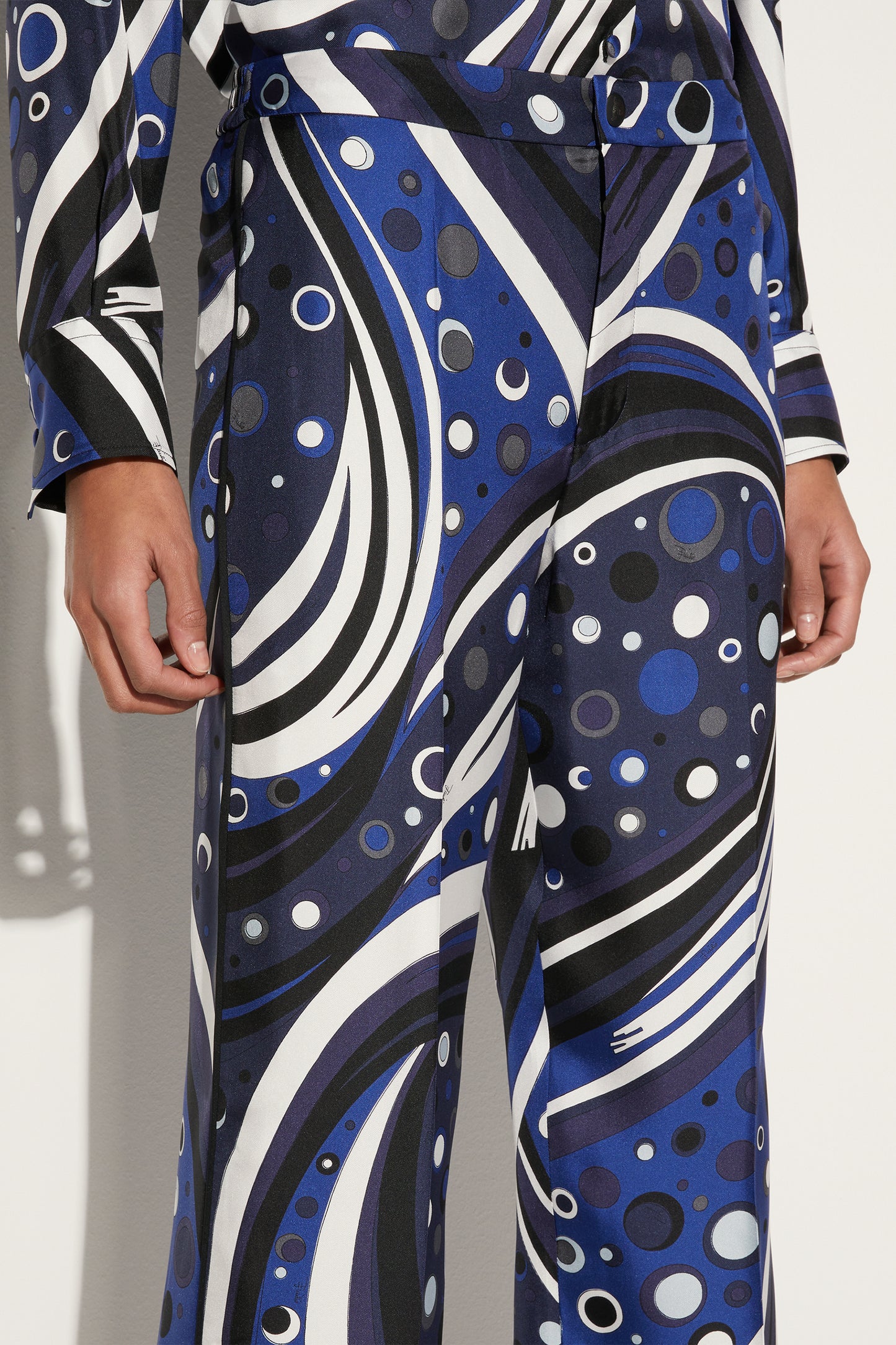 Fontane-Print Silk-Twill Trousers View 5 - Pucci