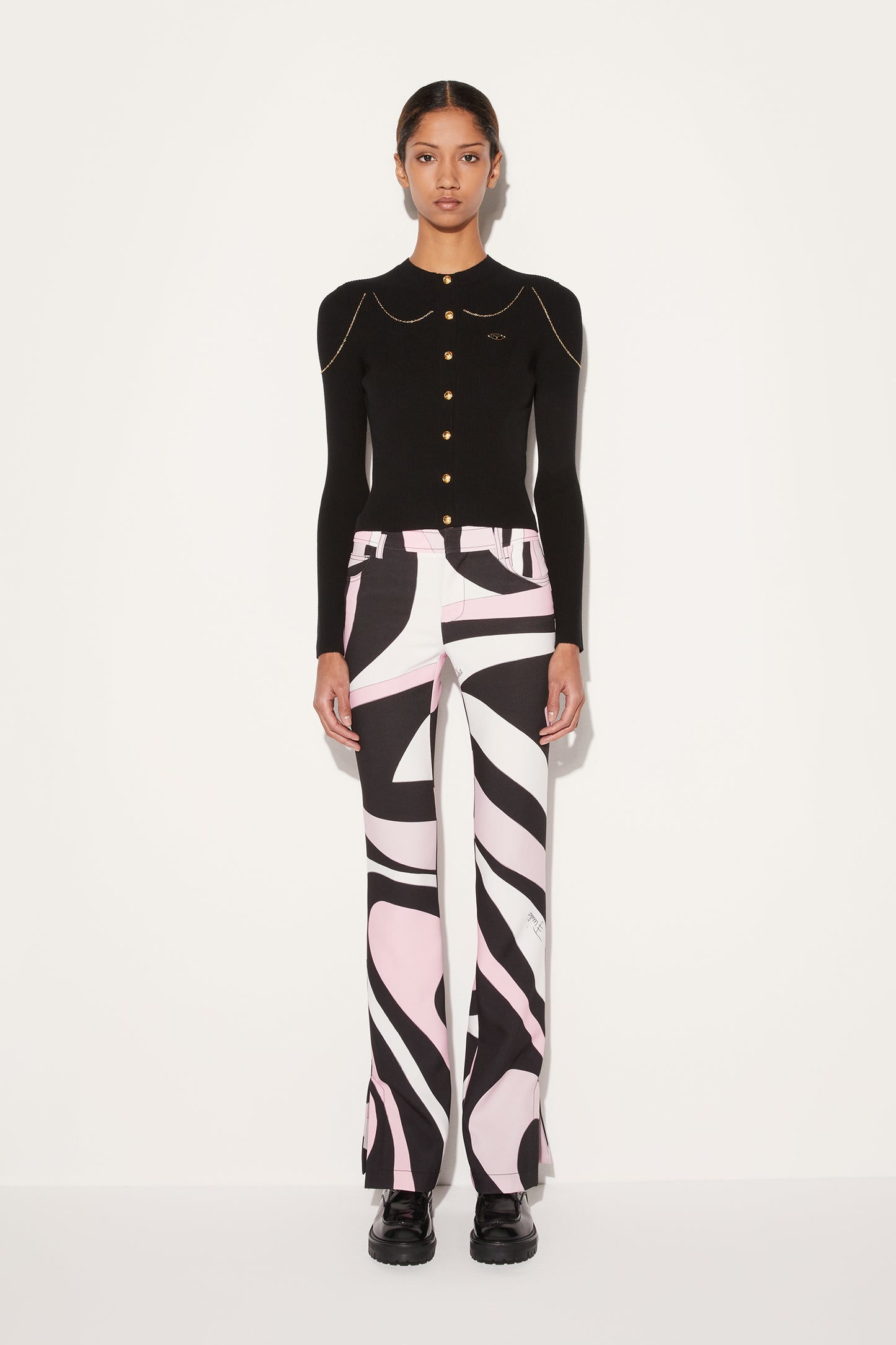 Marmo-Print Trousers View 2 - Pucci