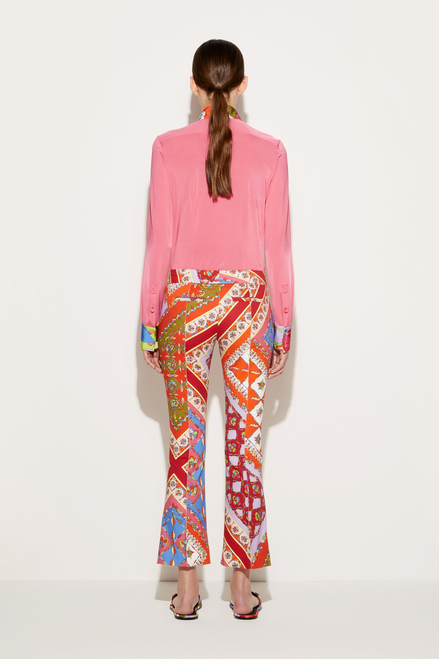 Festa-Print Flared Trousers View 4 - Pucci