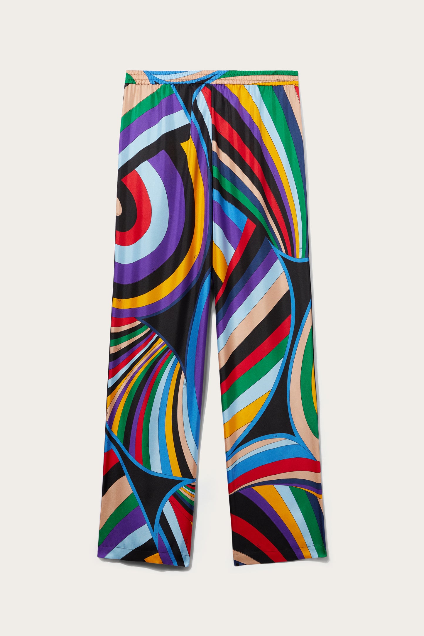 Iride-Print Silk-Twill Trousers View 2 - Pucci