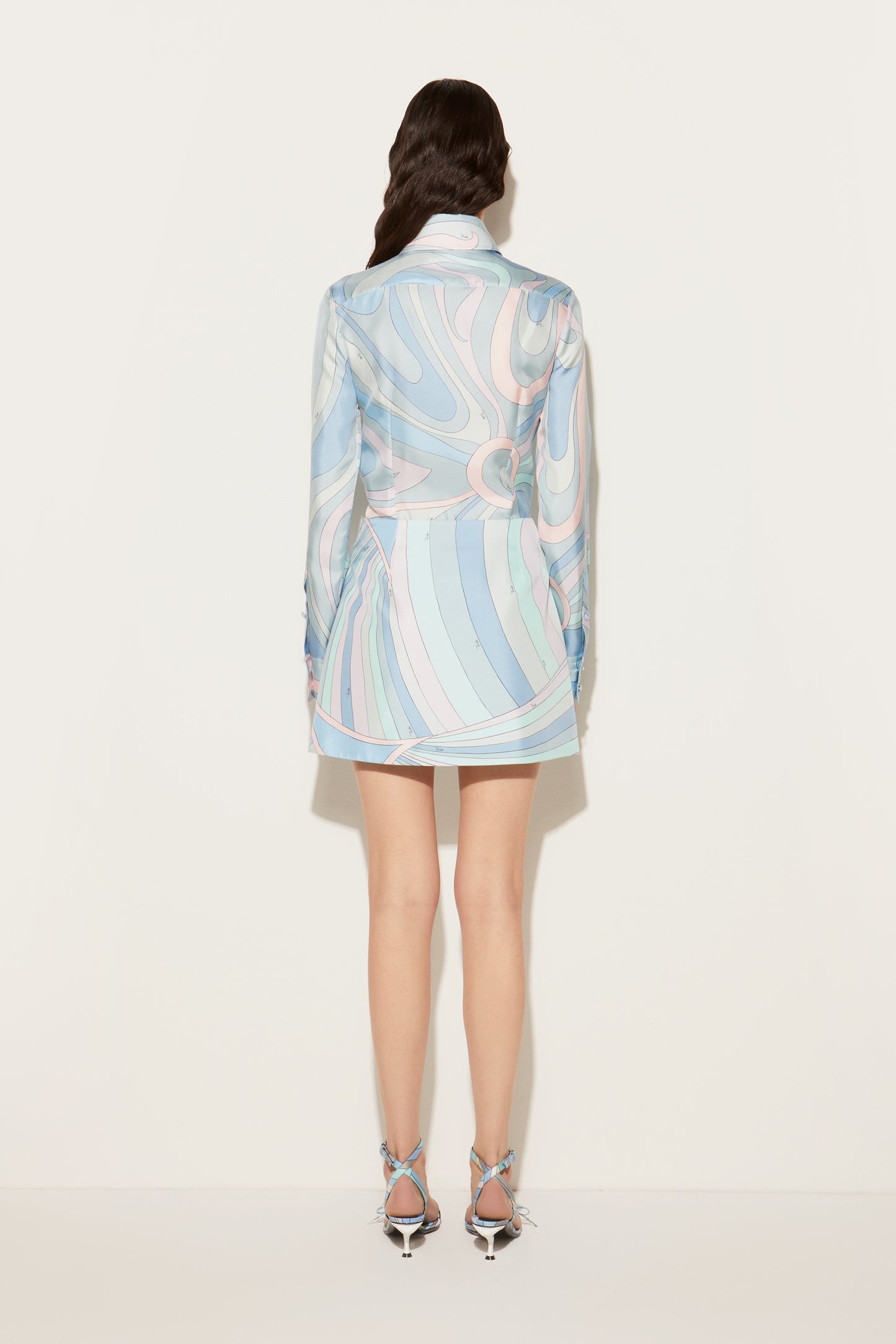 Iride-Print Silk-Twill Skirt View 4 - Pucci