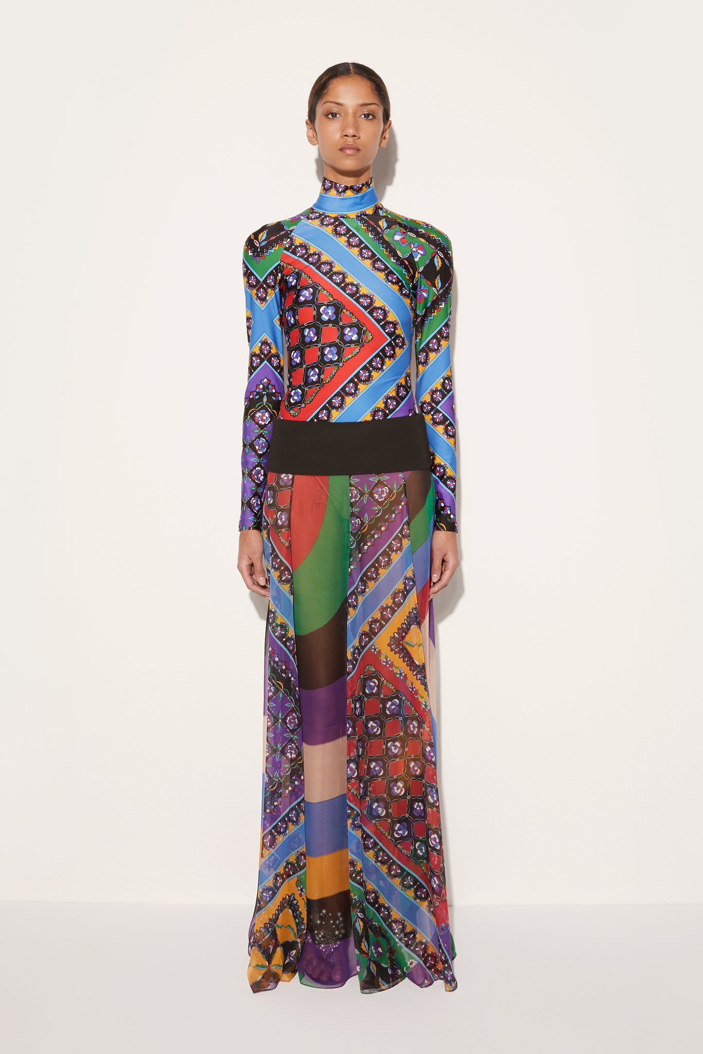 Iride And Festa-Print Silk Skirt View 2 - Pucci
