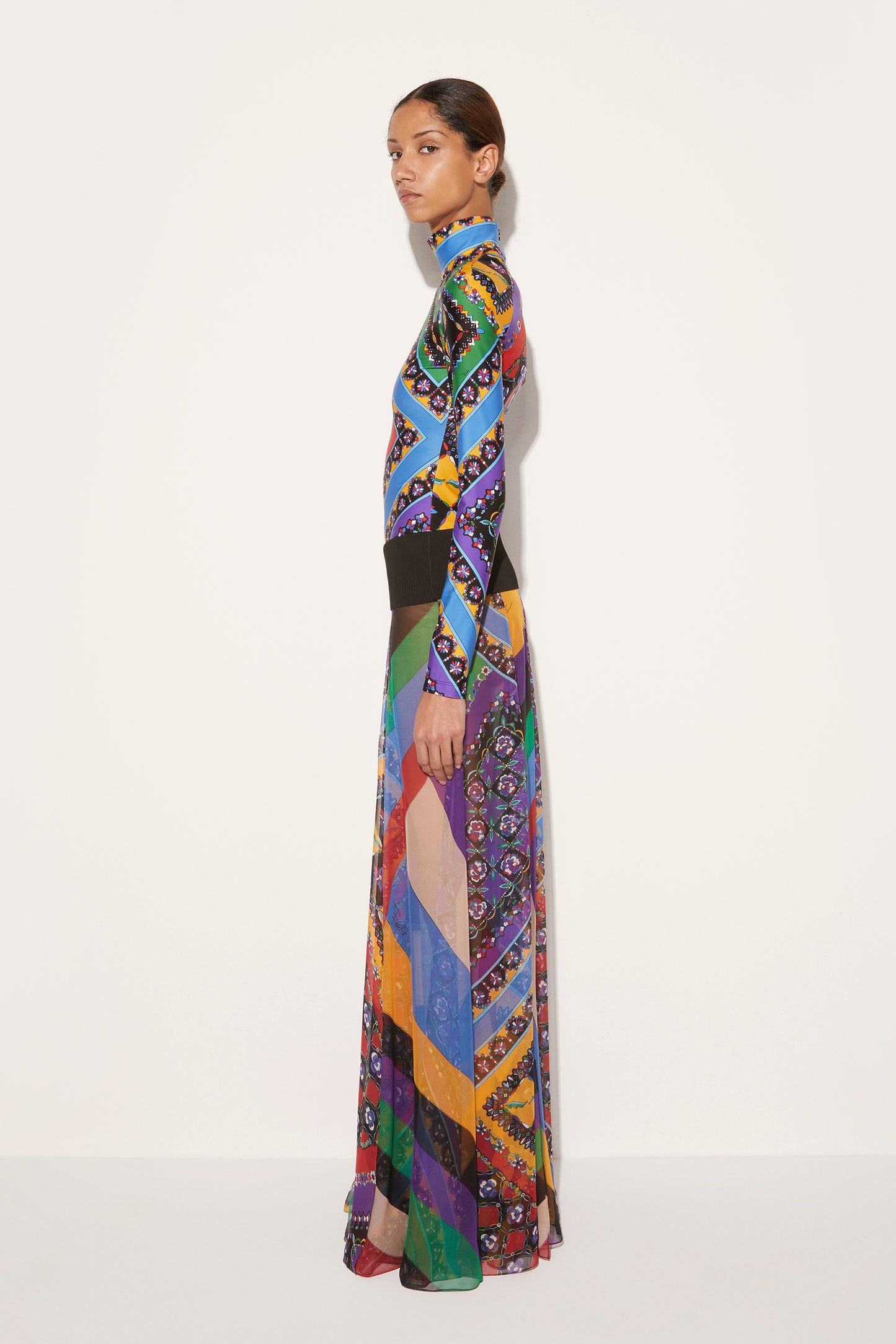 Iride And Festa-Print Silk Skirt View 3 - Pucci