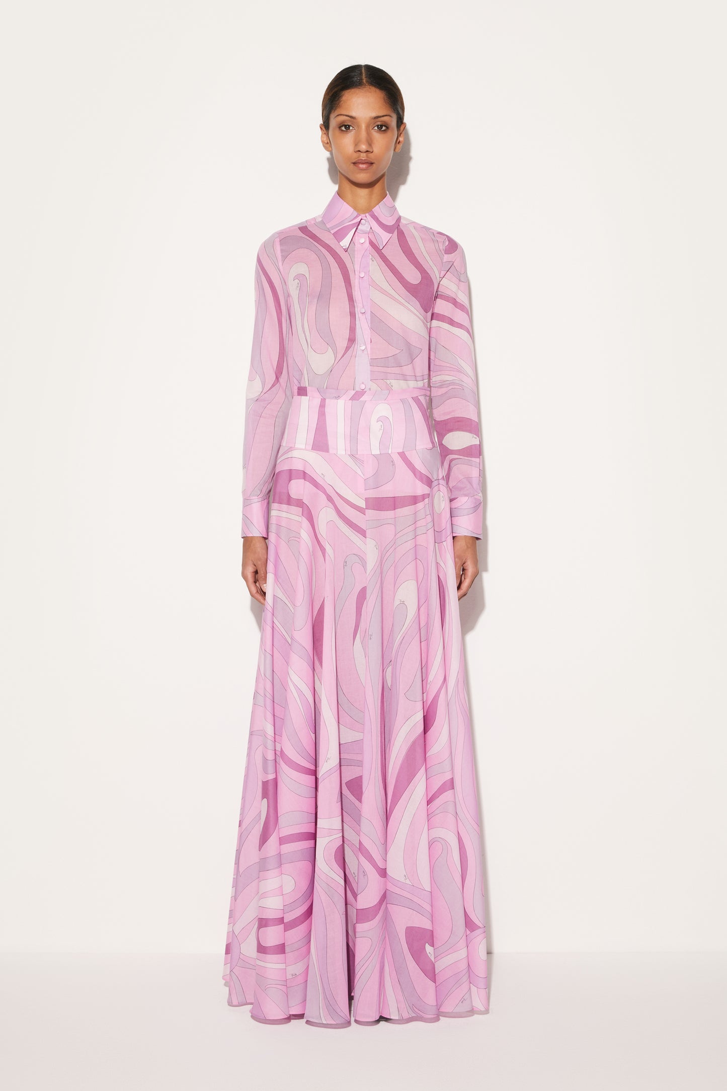 Marmo-Print Cotton Skirt View 2 - Pucci