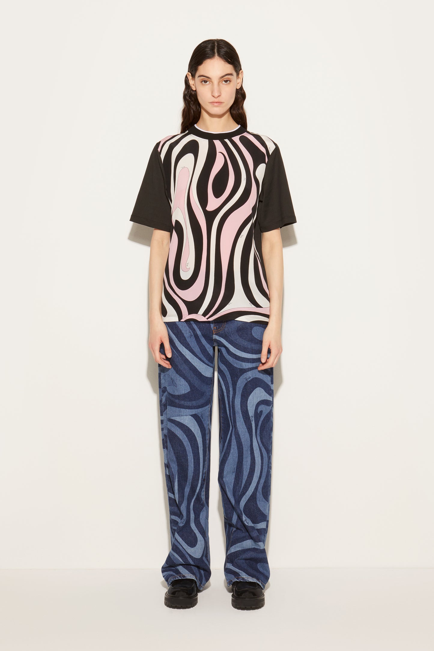 Marmo-Print T-Shirt View 3 - Pucci