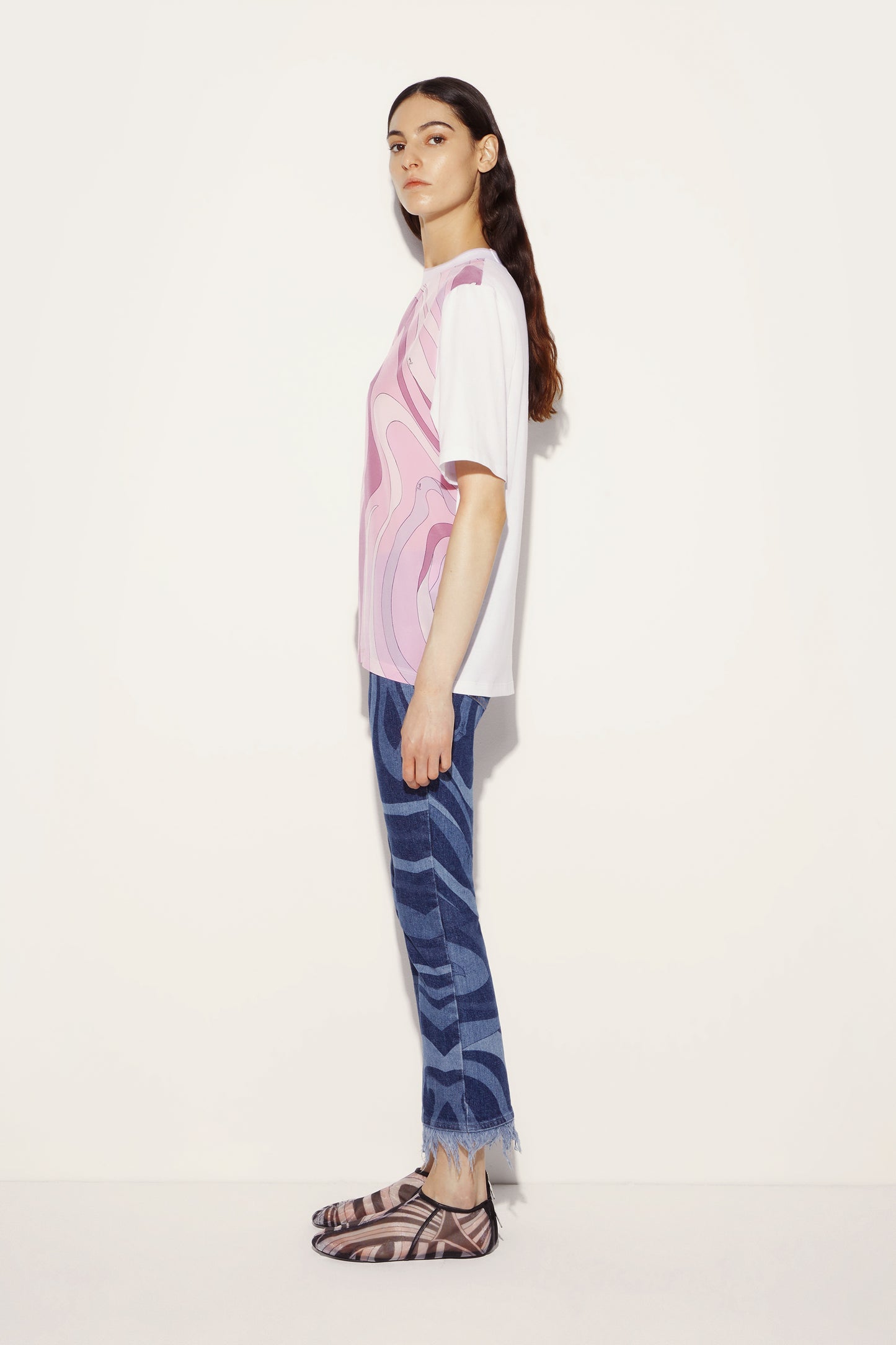 Marmo-Print T-Shirt View 3 - Pucci