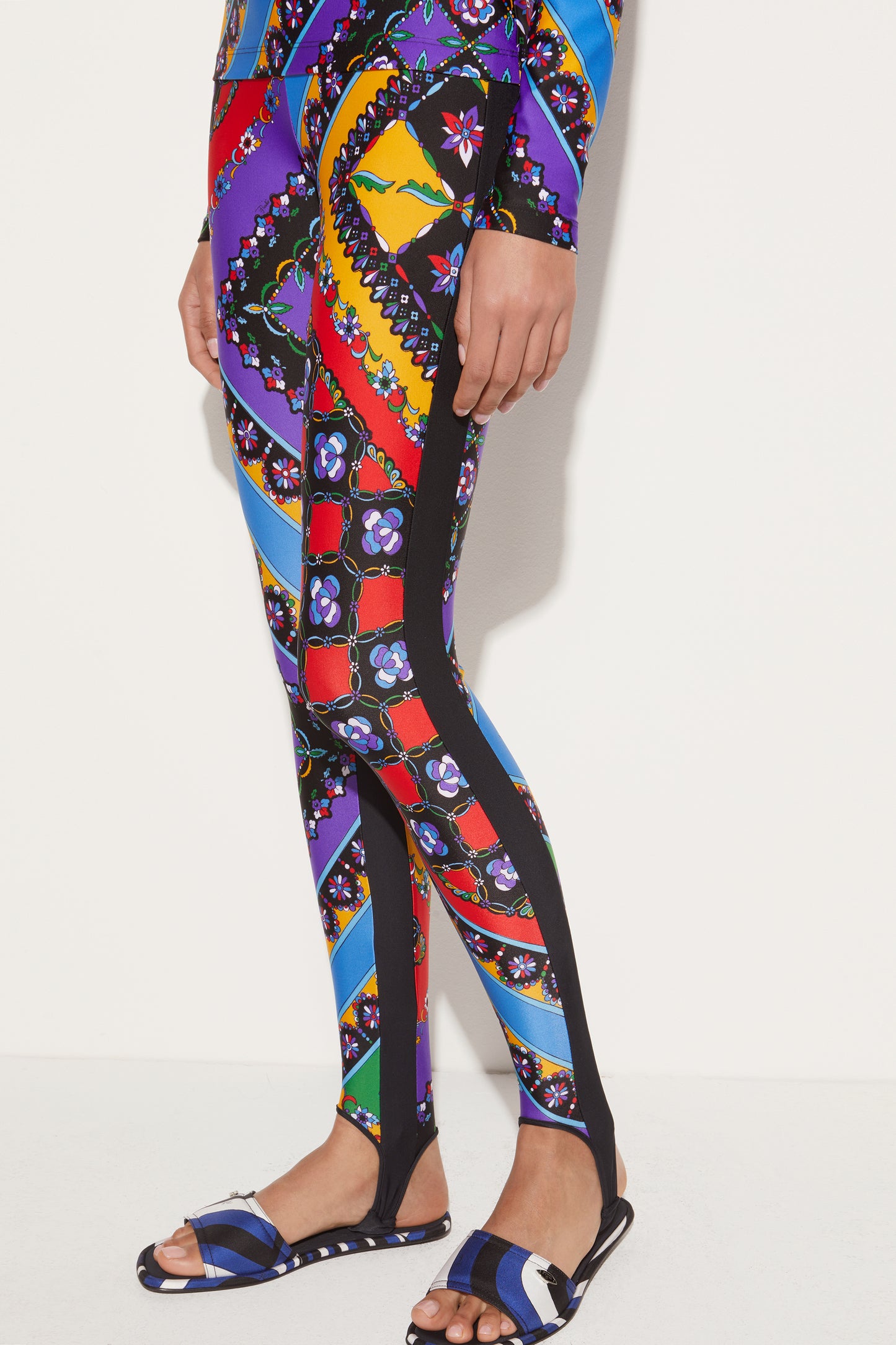 Festa-Print Stirrup Leggings View 5 - Pucci
