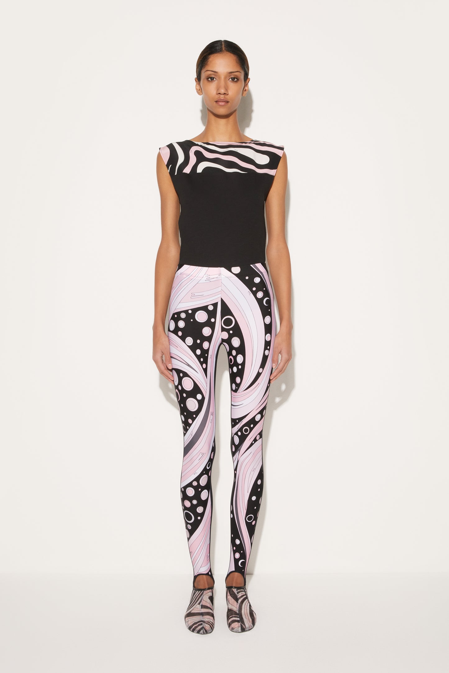 Fontane-Print Stirrup Leggings View 2 - Pucci