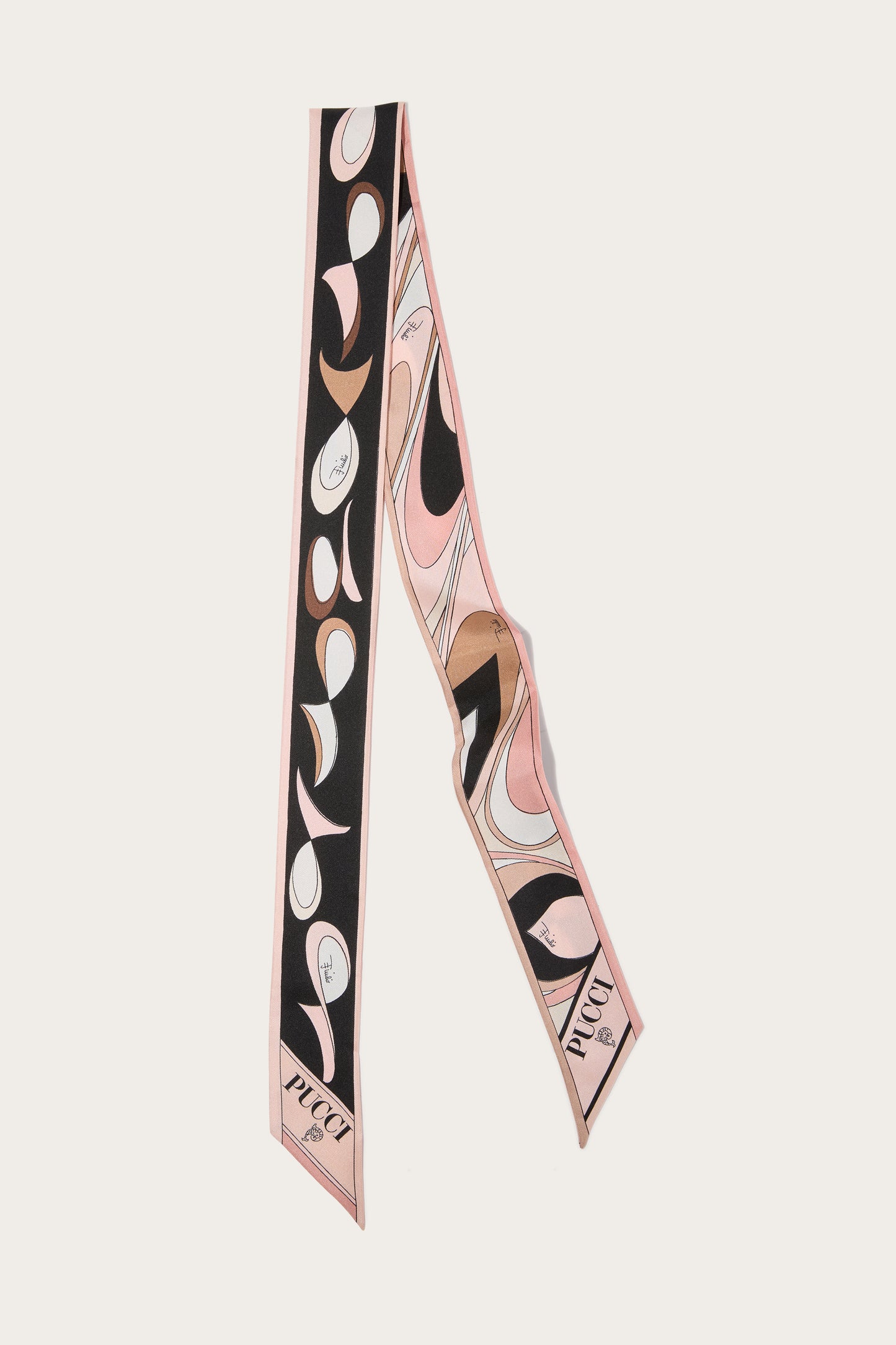 Onde and Pesci Print Silk Twill Carré View 1 - Pucci