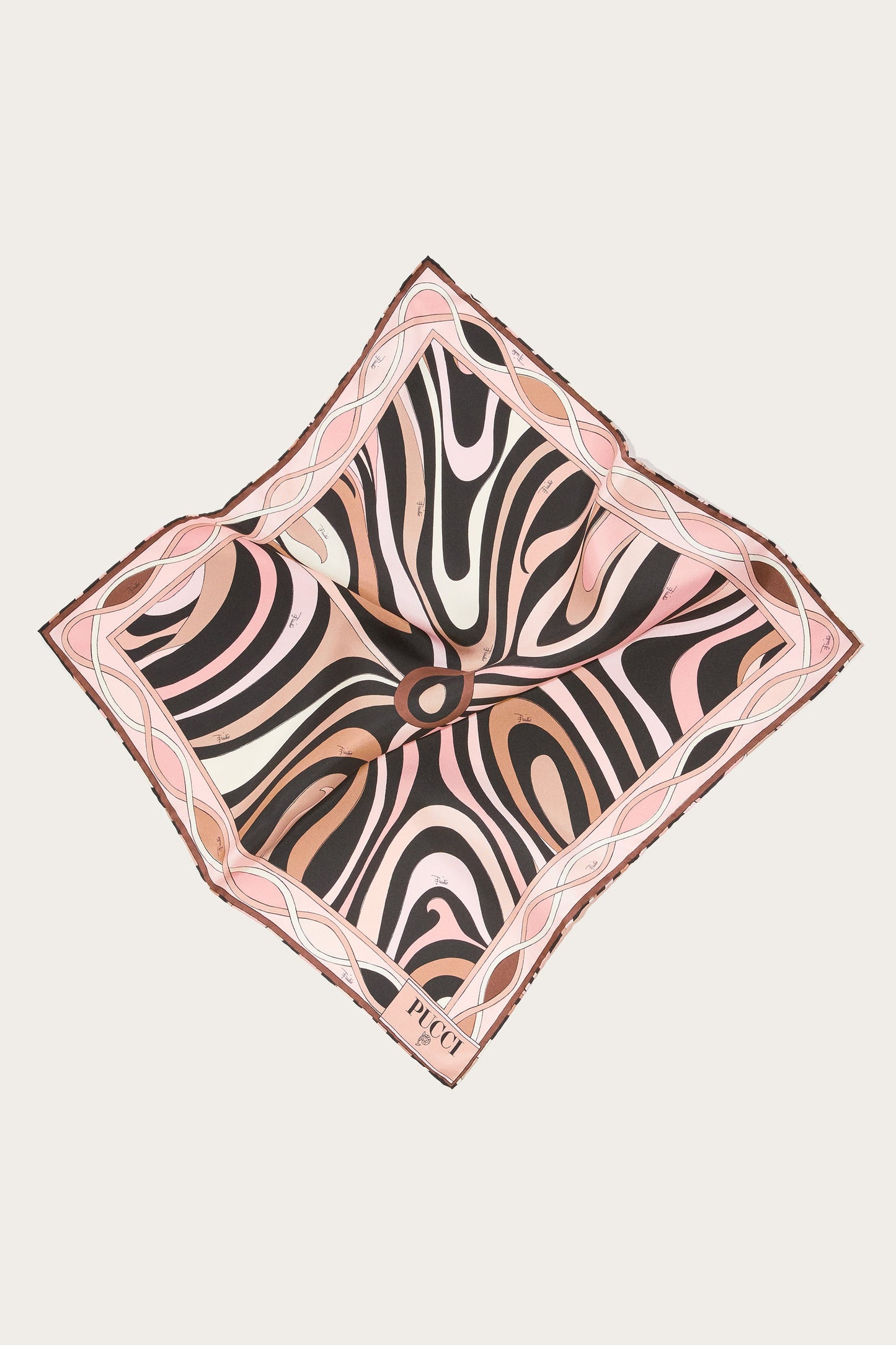 Marmo Print Small Silk-Twill Carré View 1 - Pucci
