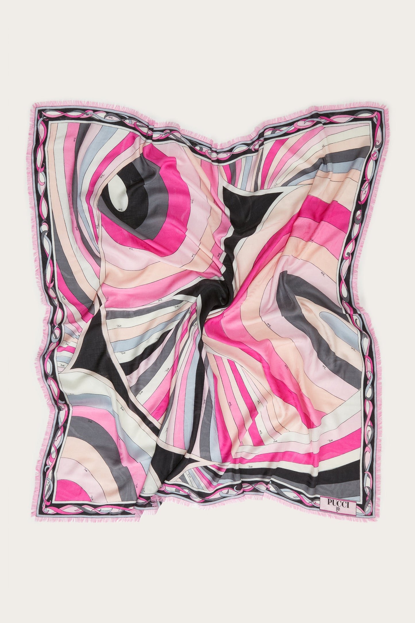 Iride Print Silk and Wool Pashmina View 1 - Pucci