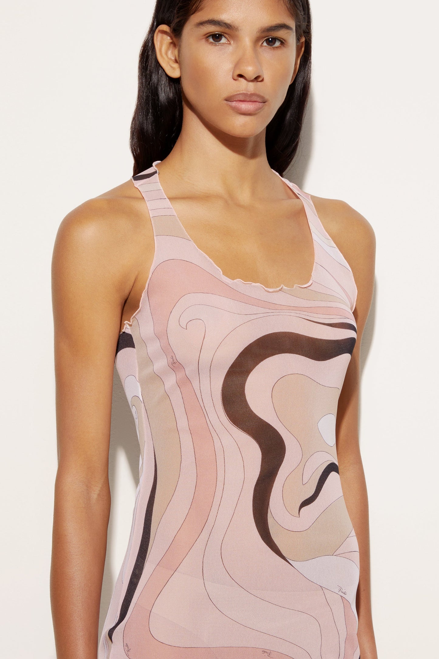 Marmo Print Tulle Dress View 5 - Pucci