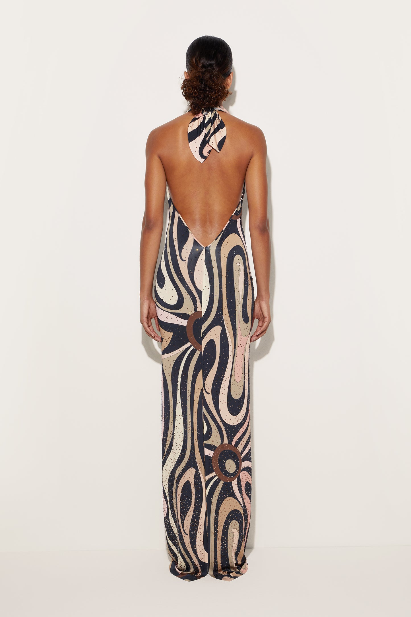 Marmo Print Embellished Long Dress View 4 - Pucci