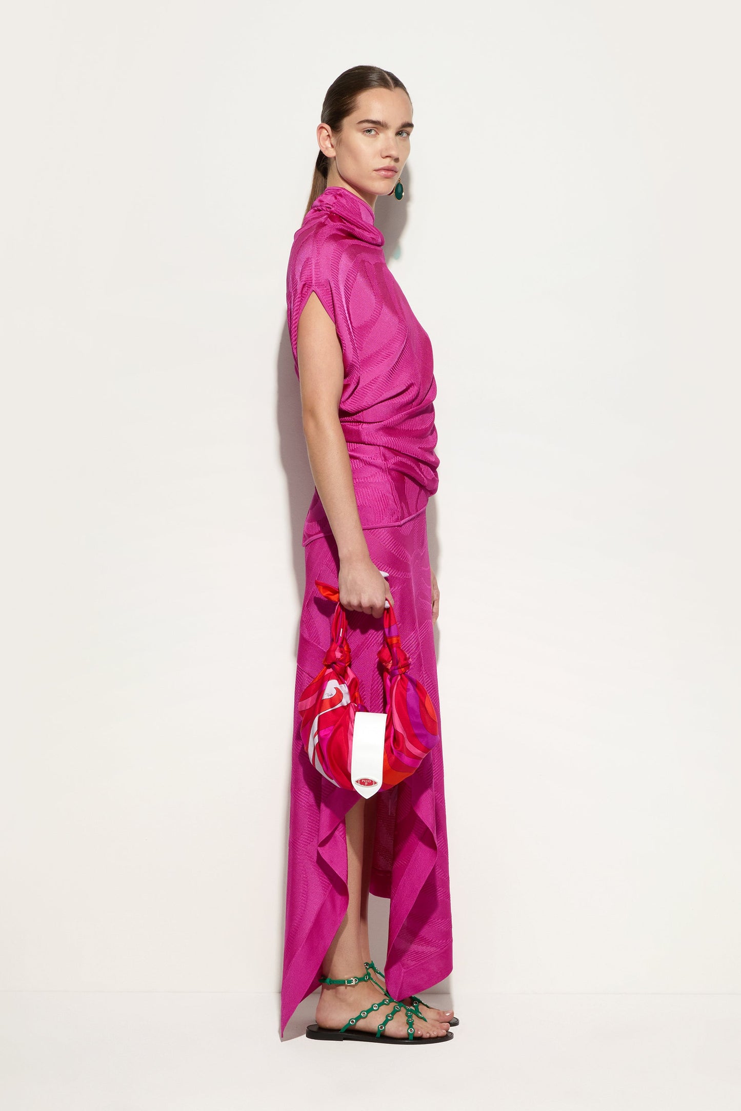Marmo Texture Flowing Skirt View 3 - Pucci