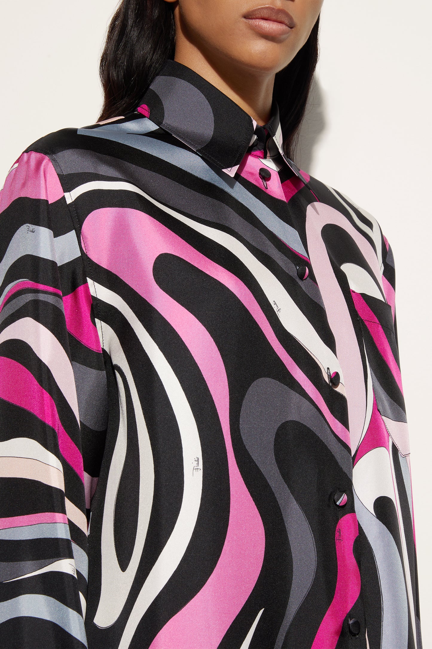 Marmo Print Silk Shirt View 5 - Pucci