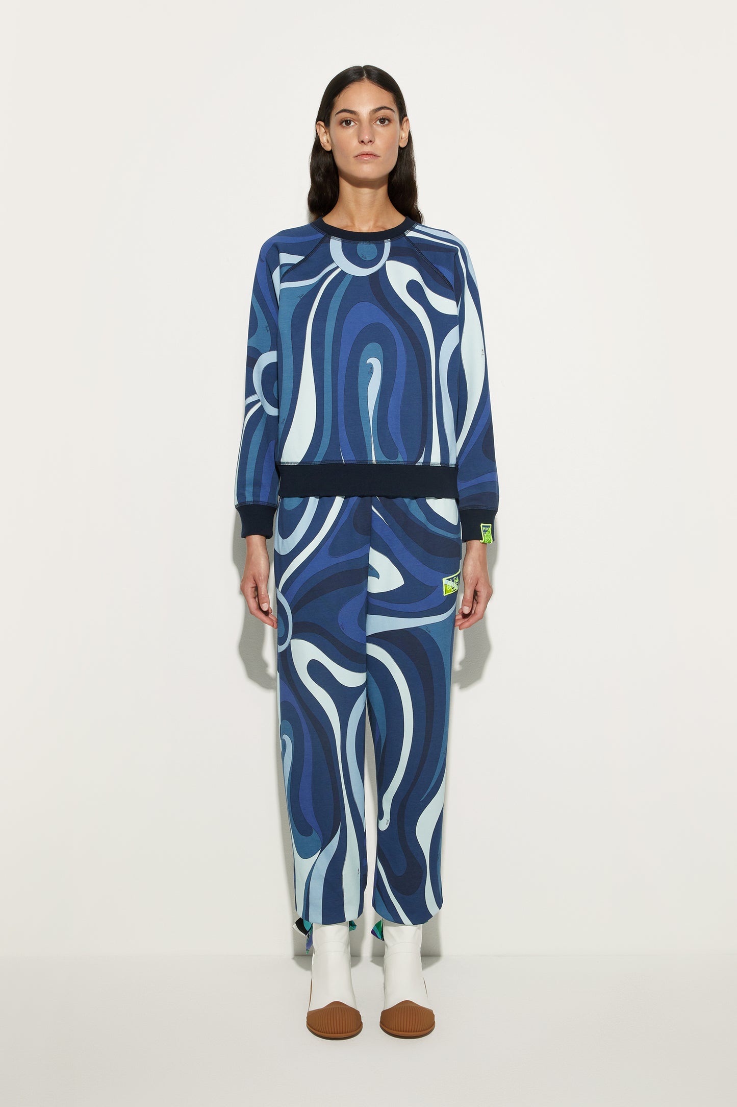 Fleece Sweatshirt Marmo Print View 2 - Pucci