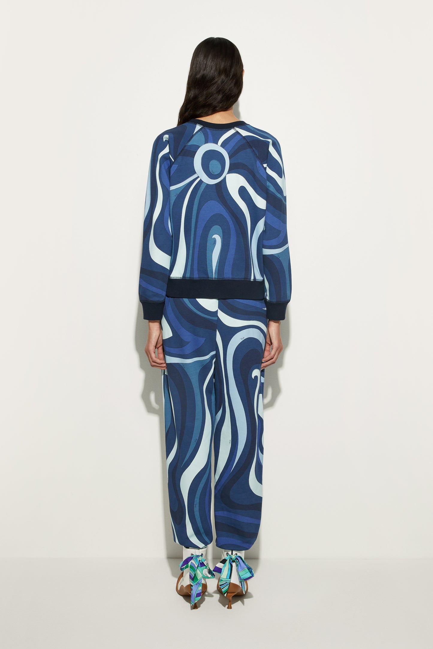 Fleece Sweatshirt Marmo Print View 4 - Pucci