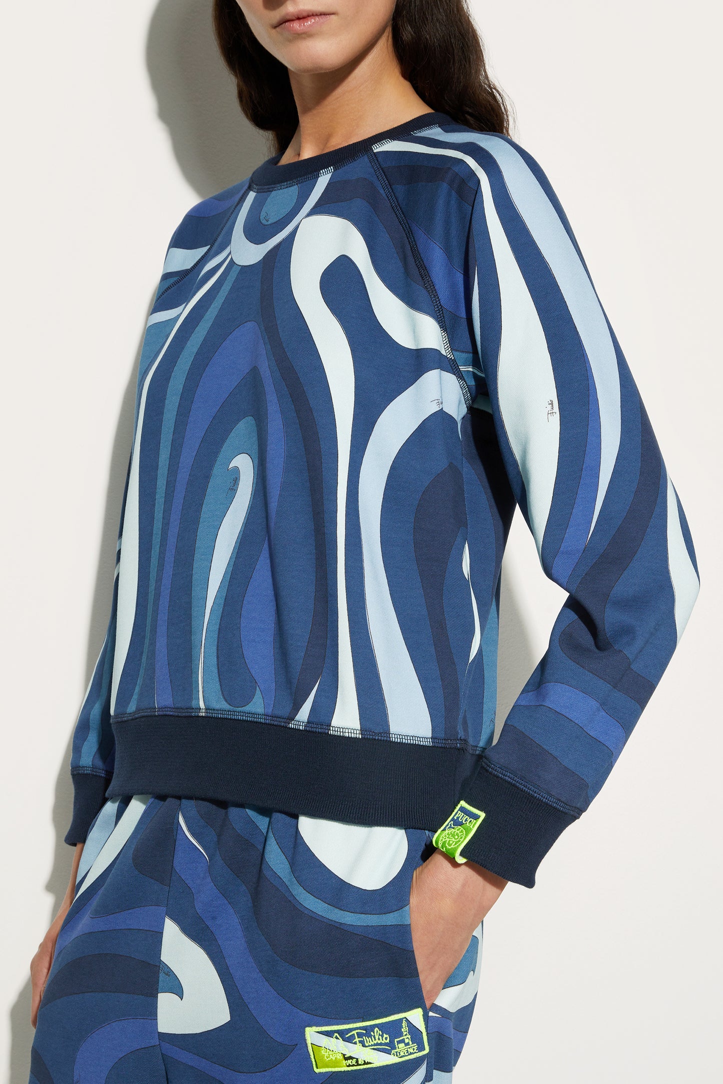 Fleece Sweatshirt Marmo Print View 5 - Pucci