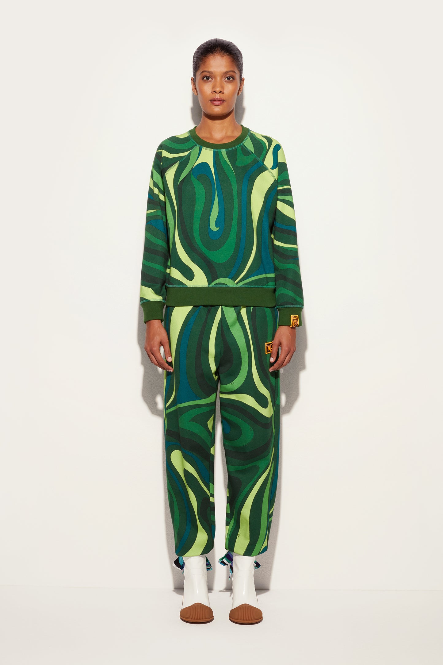 Fleece Sweatshirt Marmo Print View 2 - Pucci