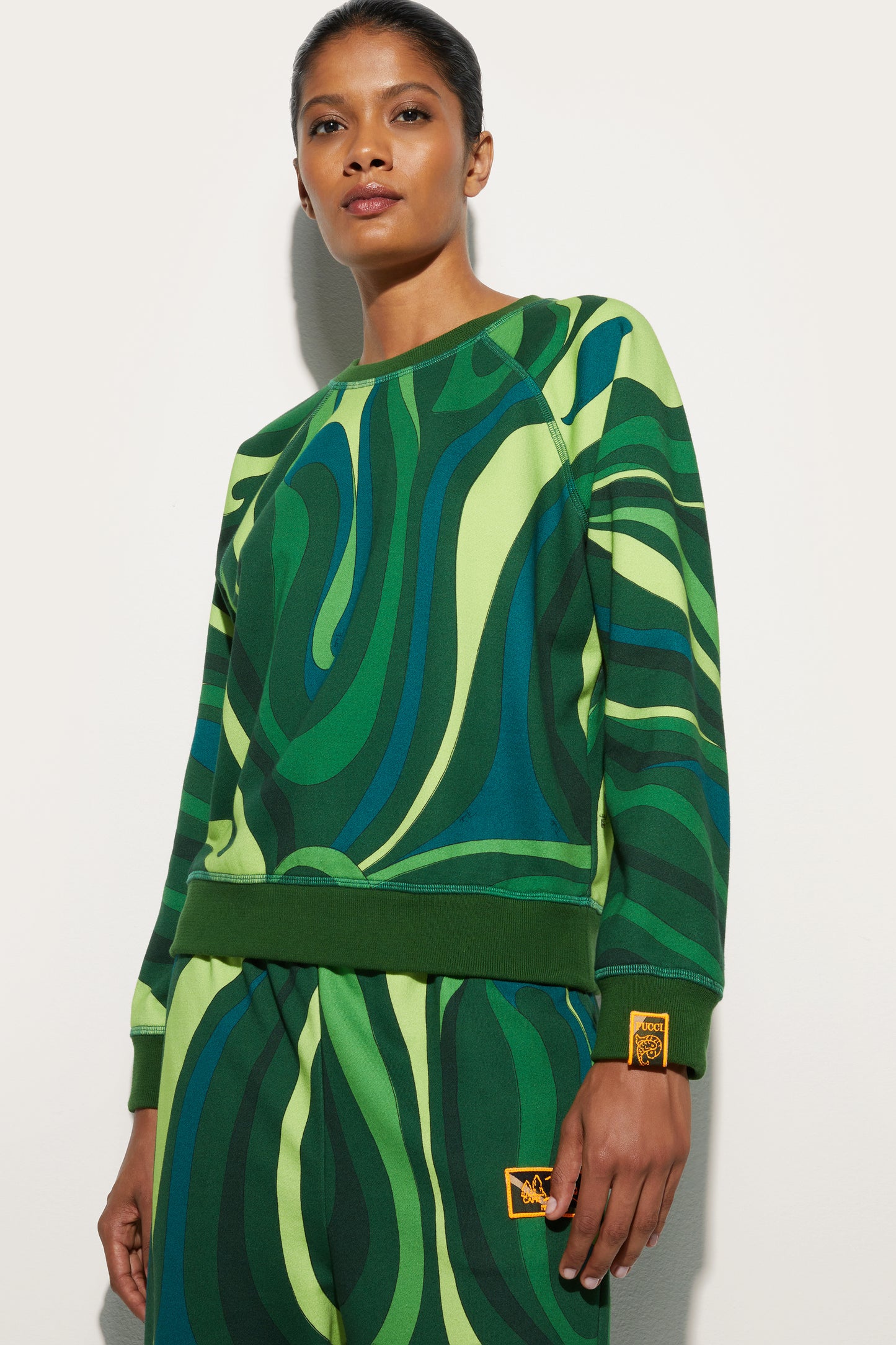 Fleece Sweatshirt Marmo Print View 5 - Pucci