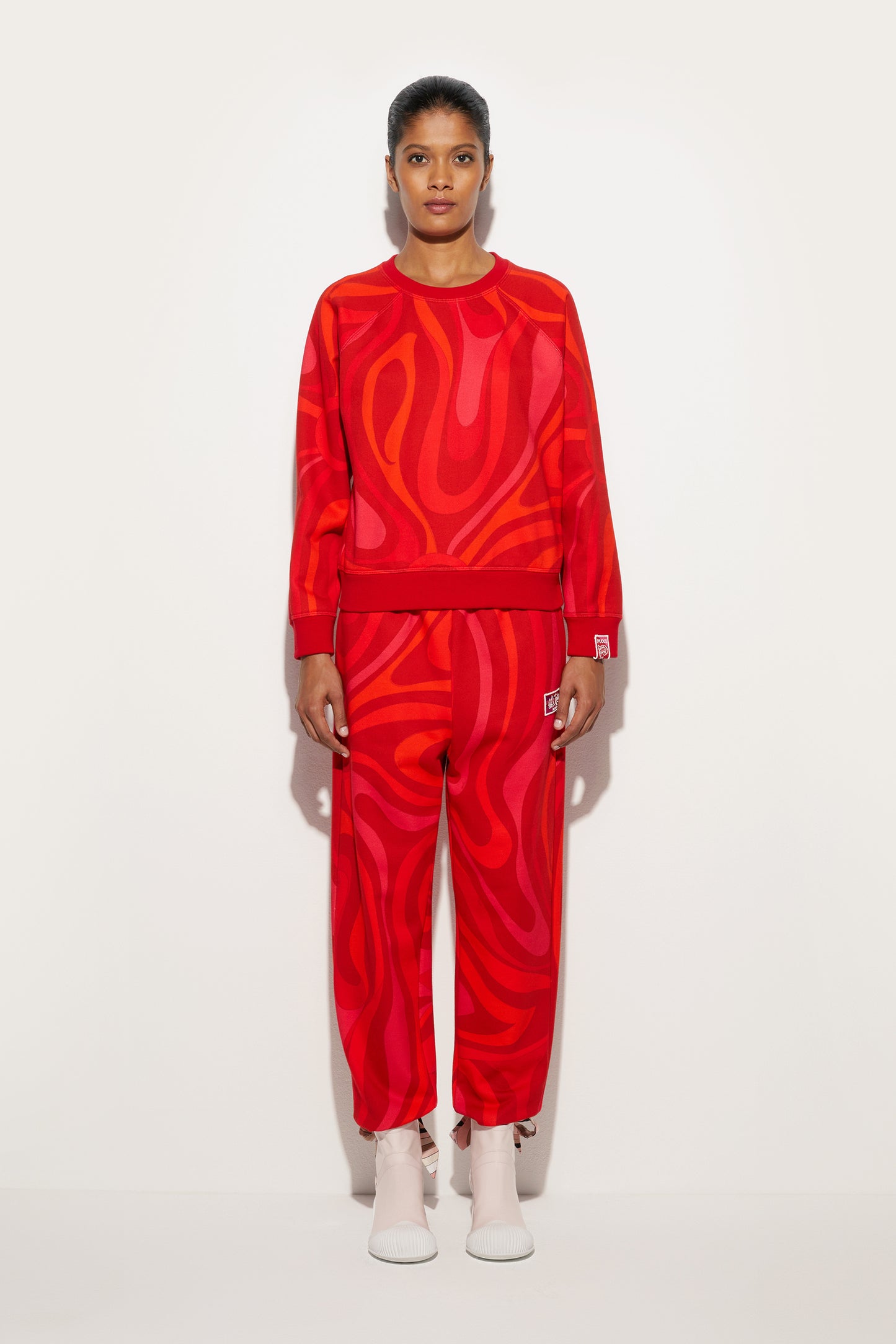 Fleece Sweatshirt Marmo Print View 2 - Pucci
