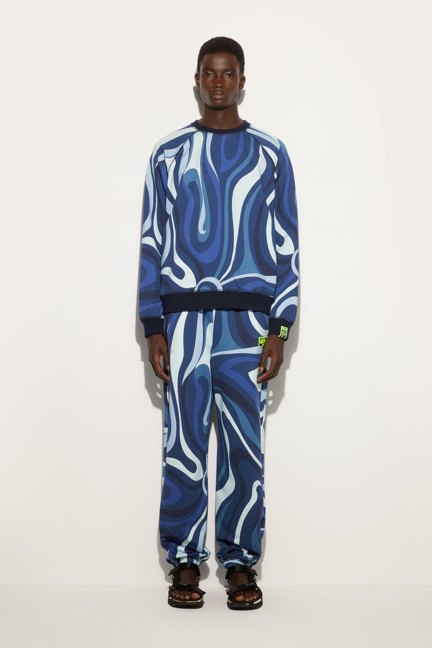 Marmo Print Fleece Sweatshirt View 2 - Pucci
