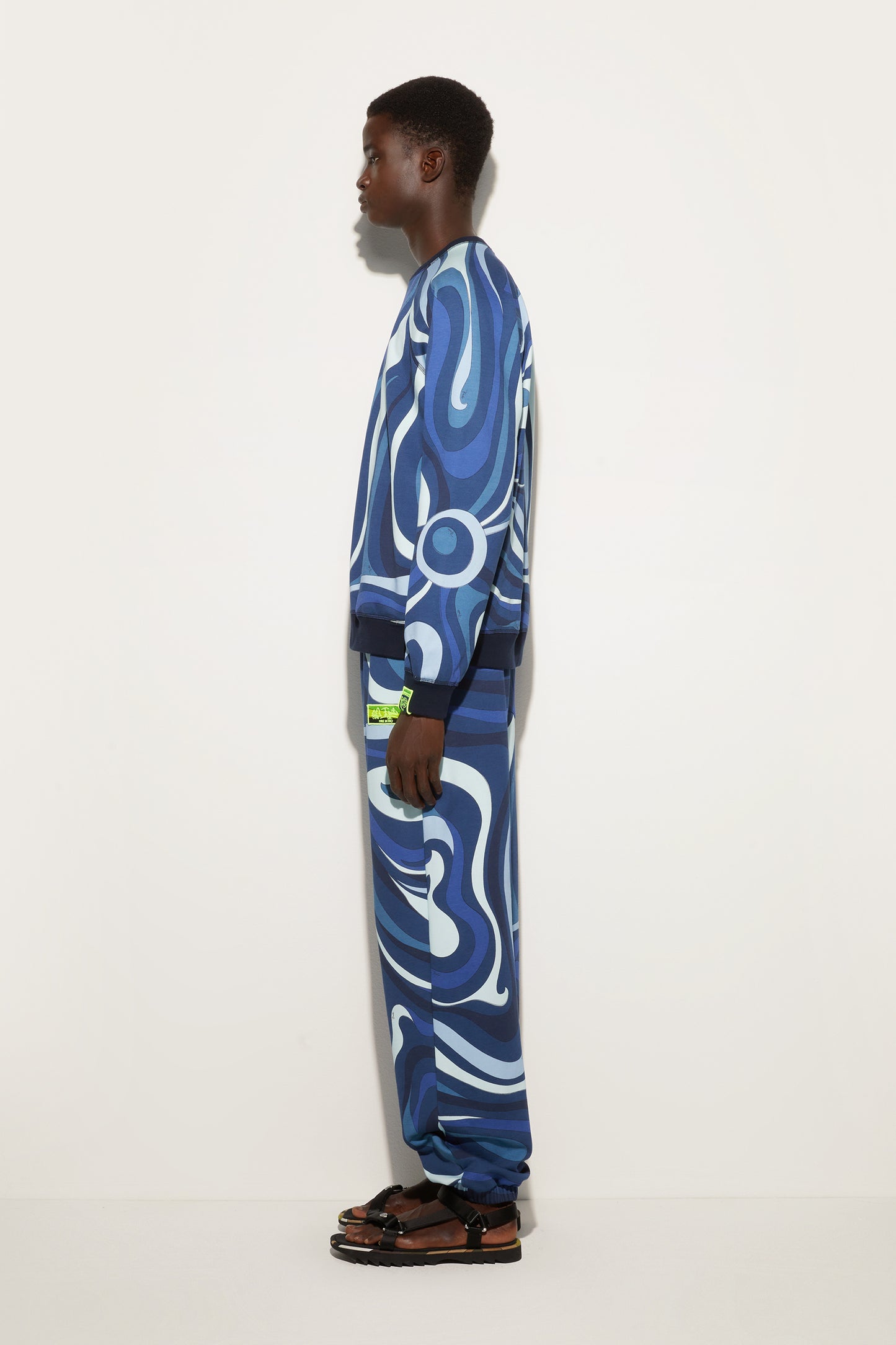 Marmo Print Fleece Sweatshirt View 3 - Pucci