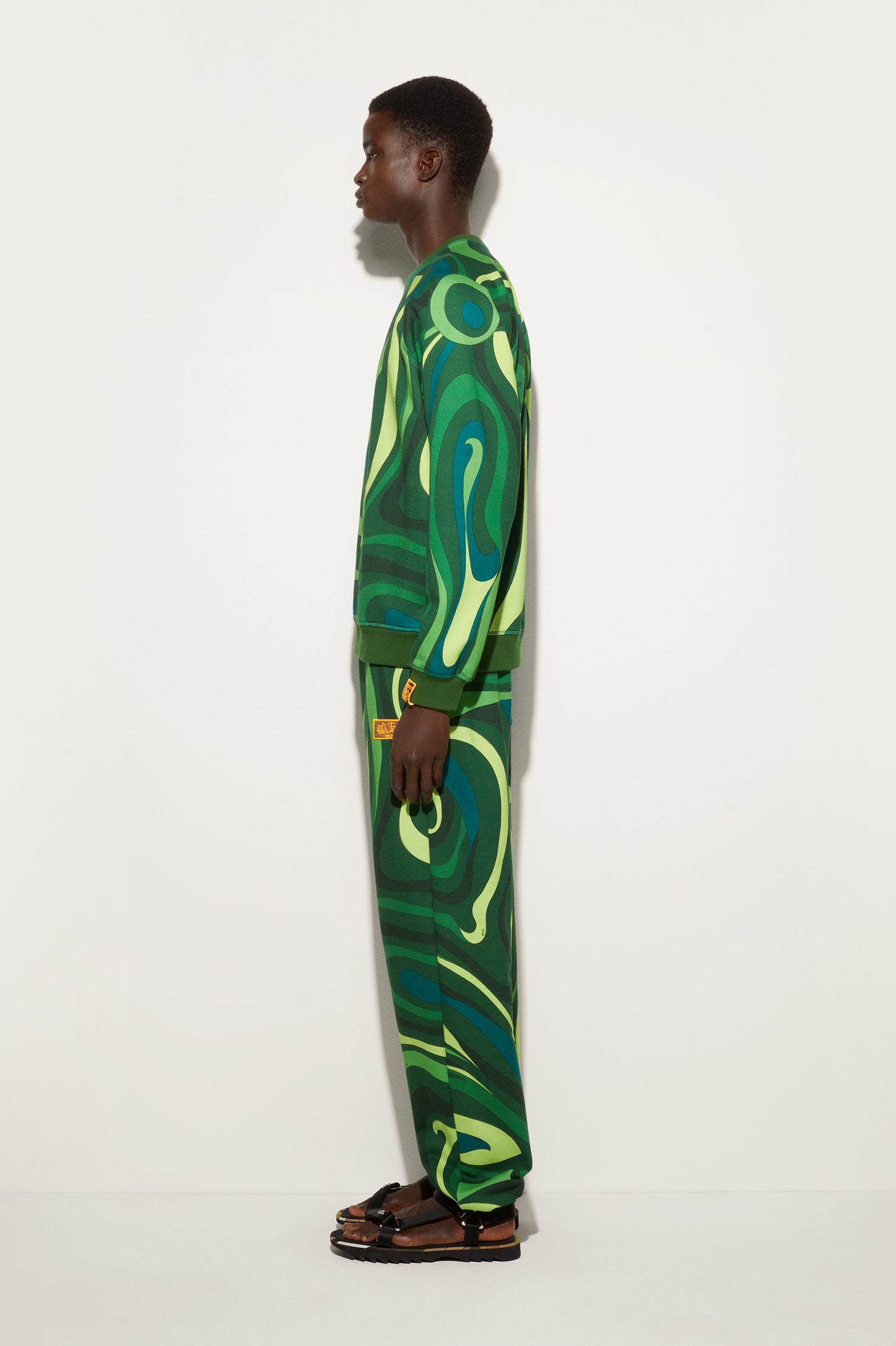 Marmo Print Fleece Sweatshirt View 3 - Pucci