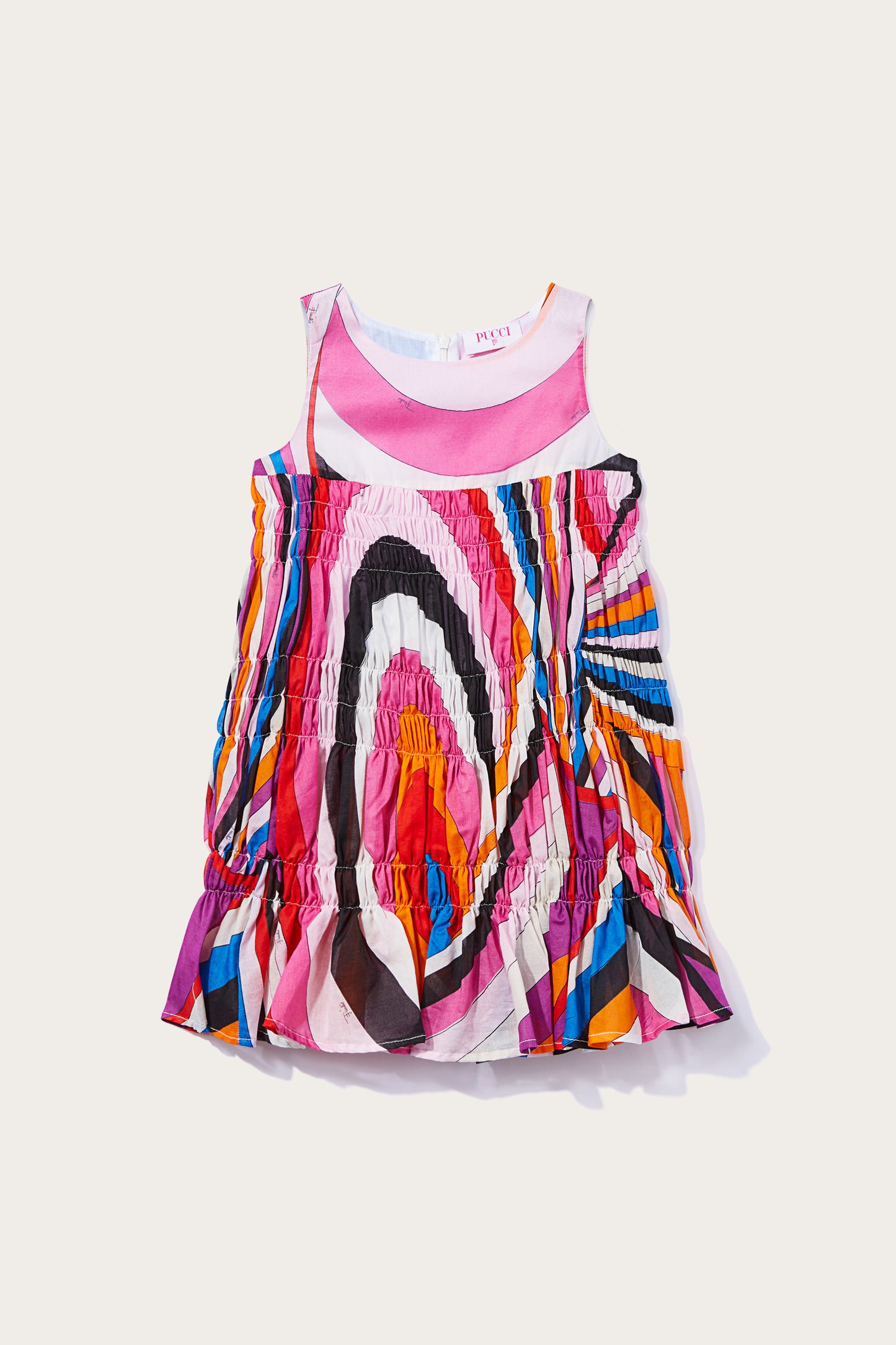 Iride-Print Smocked Dress View 1 - Pucci