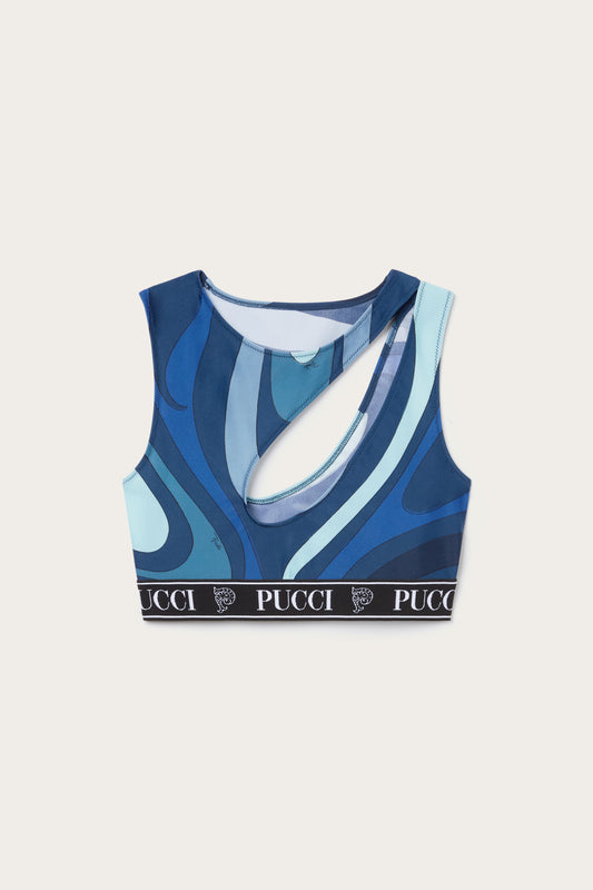 Marmo-Print Crop Top View 1 - Pucci