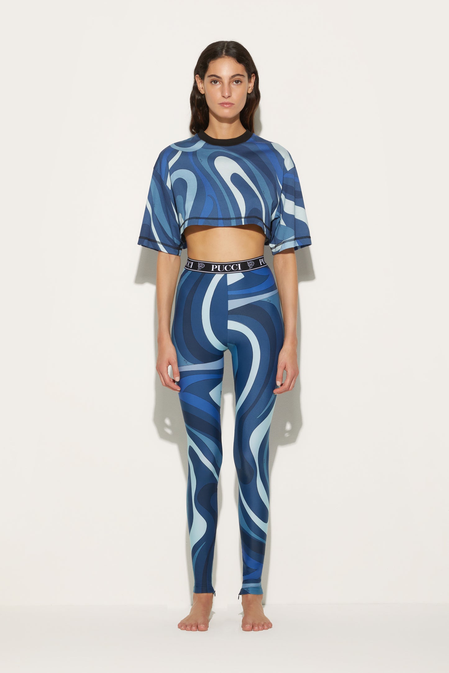 Marmo-Print Cotton T-shirt View 2 - Pucci