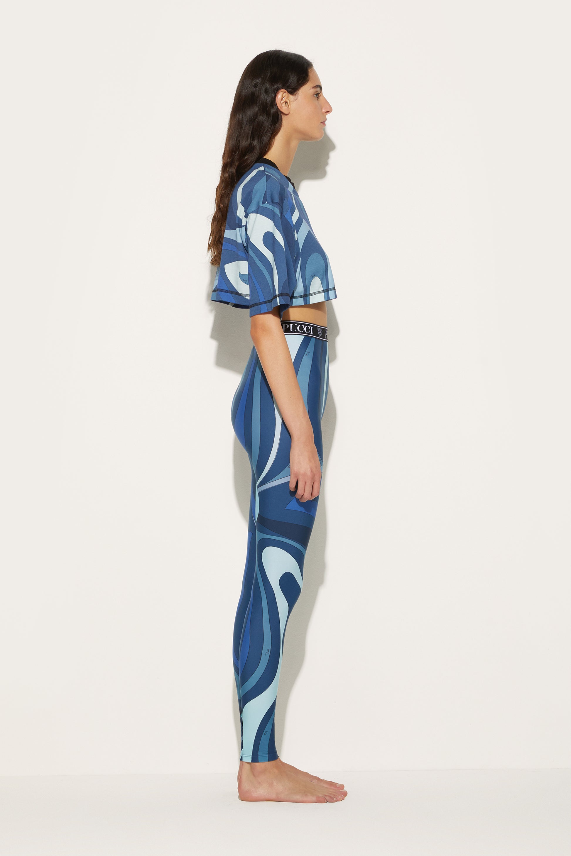 Marmo-Print Cotton T-shirt View 3 - Pucci