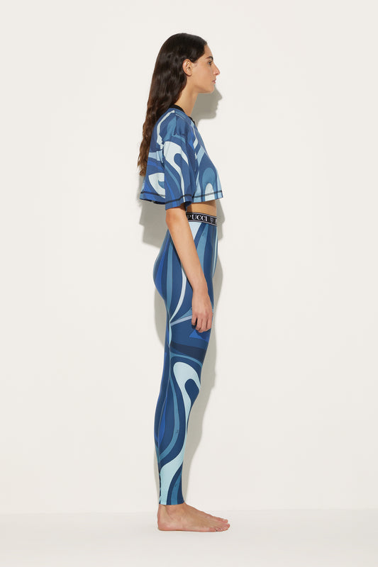 Marmo-Print Cotton T-shirt View 3 - Pucci