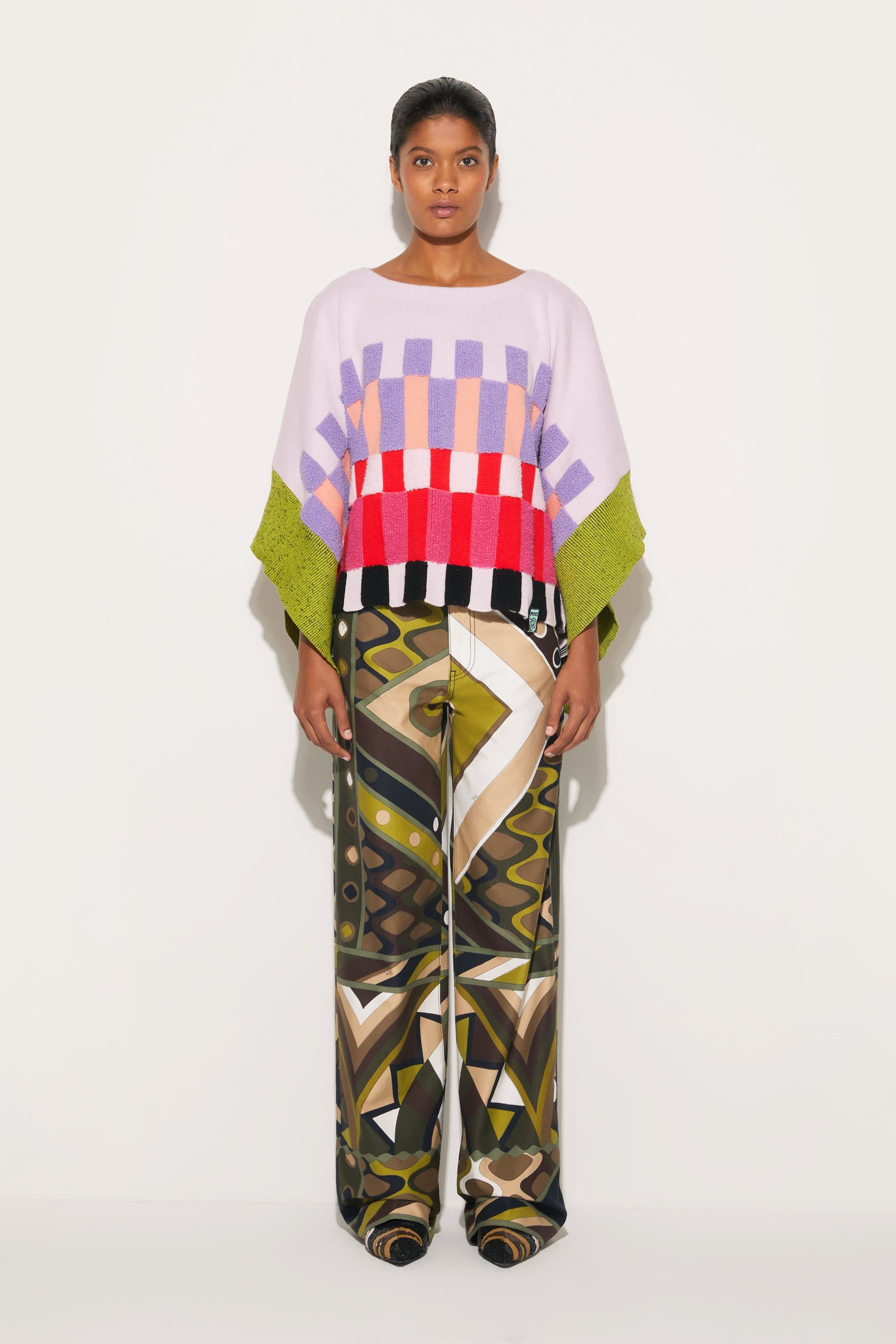 Colourblock Cotton Sweater View 1 - Pucci