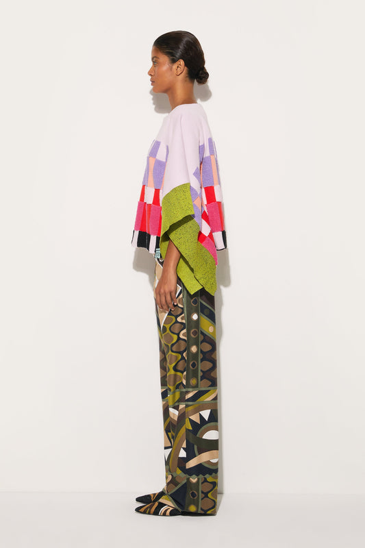 Colourblock Cotton Sweater View 2 - Pucci