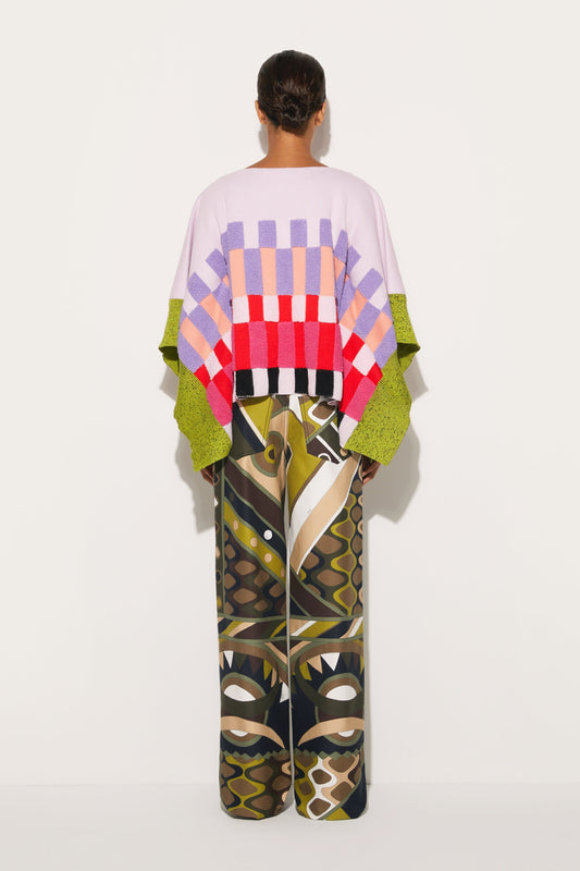 Colourblock Cotton Sweater View 3 - Pucci