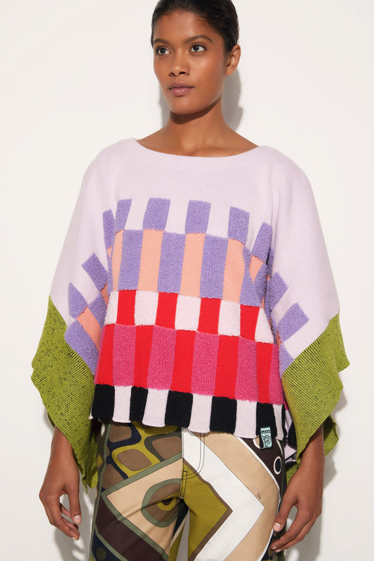 Colourblock Cotton Sweater View 4 - Pucci