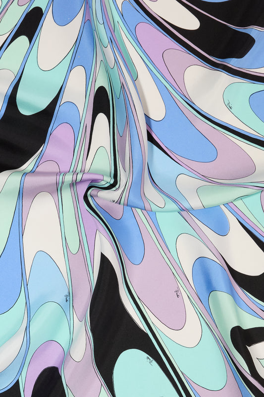 Onde-Print Silk Scarf View 3 - Pucci